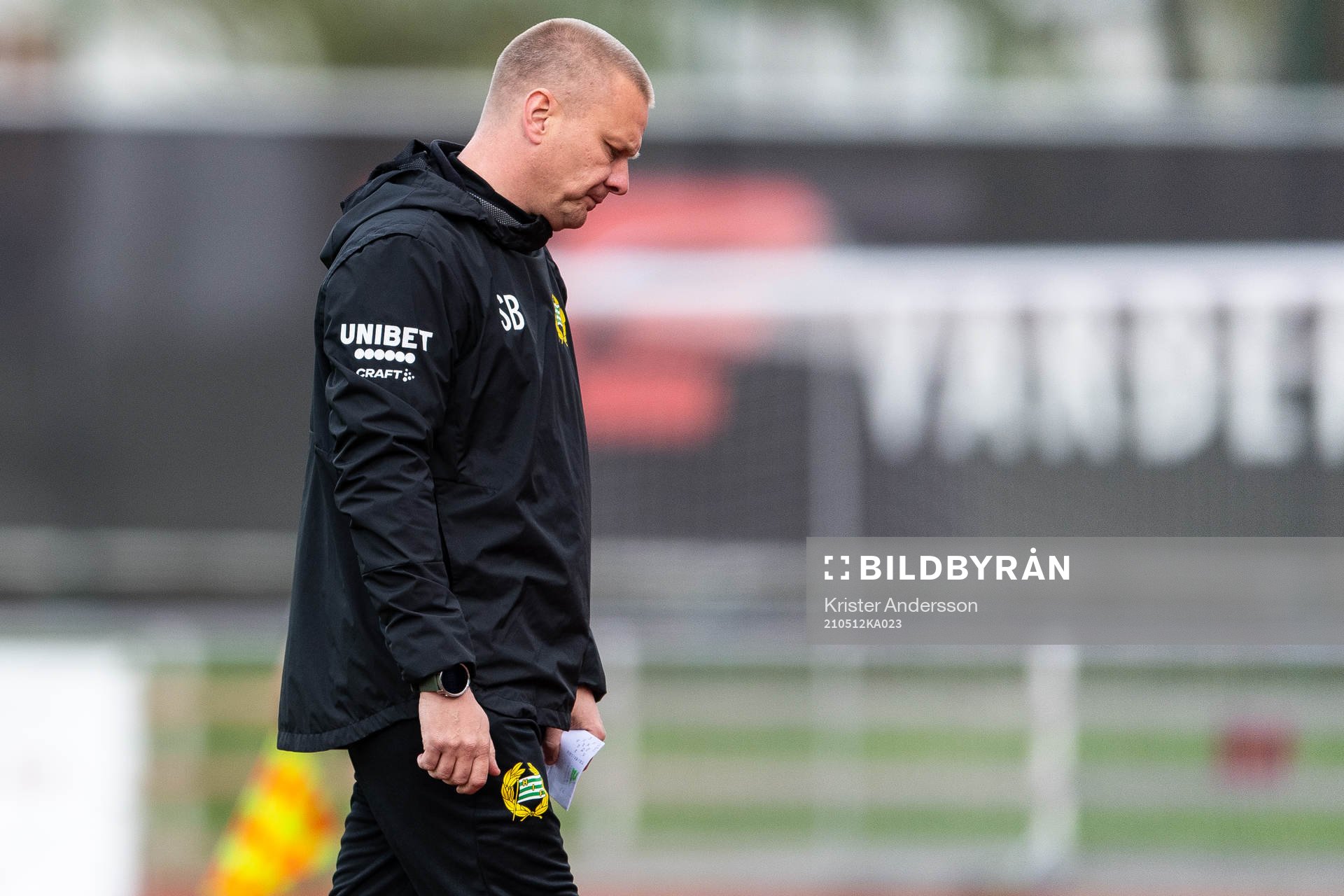 Hammarbys tränare Stefan Billborn deppar