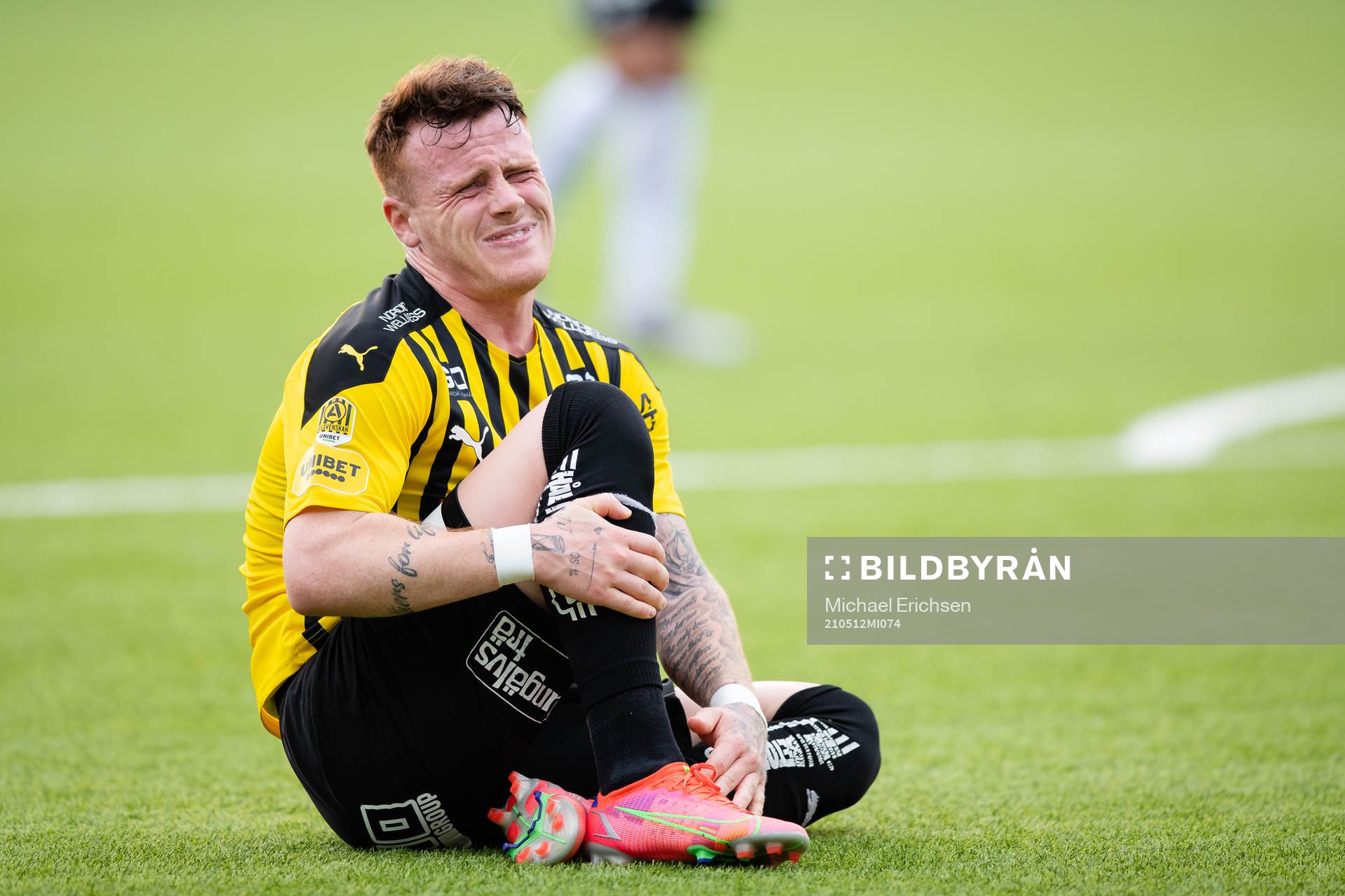 Häckens Tobias Heintz grimaserar