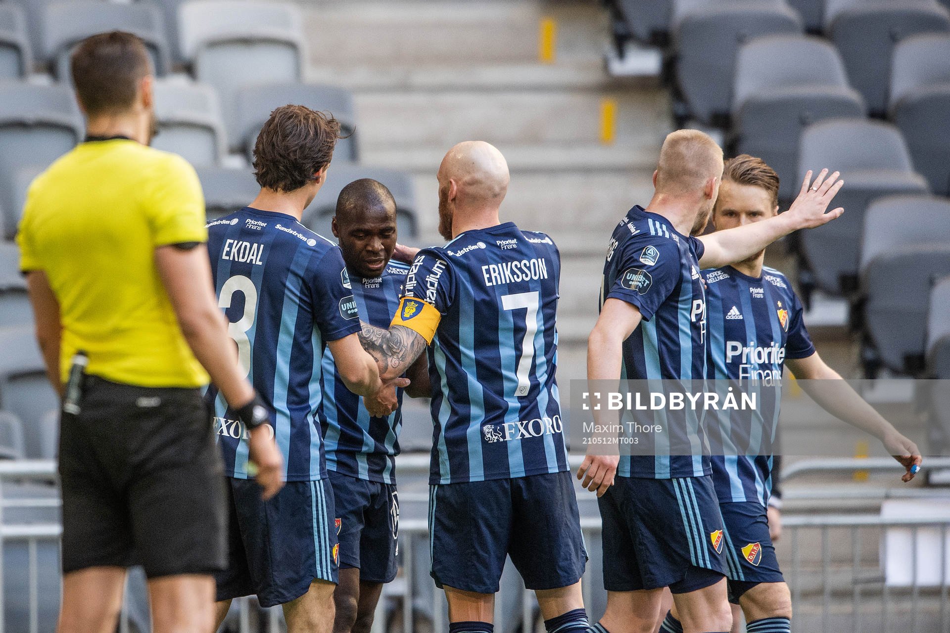 Djurgårdens Edward Chilufya jublar