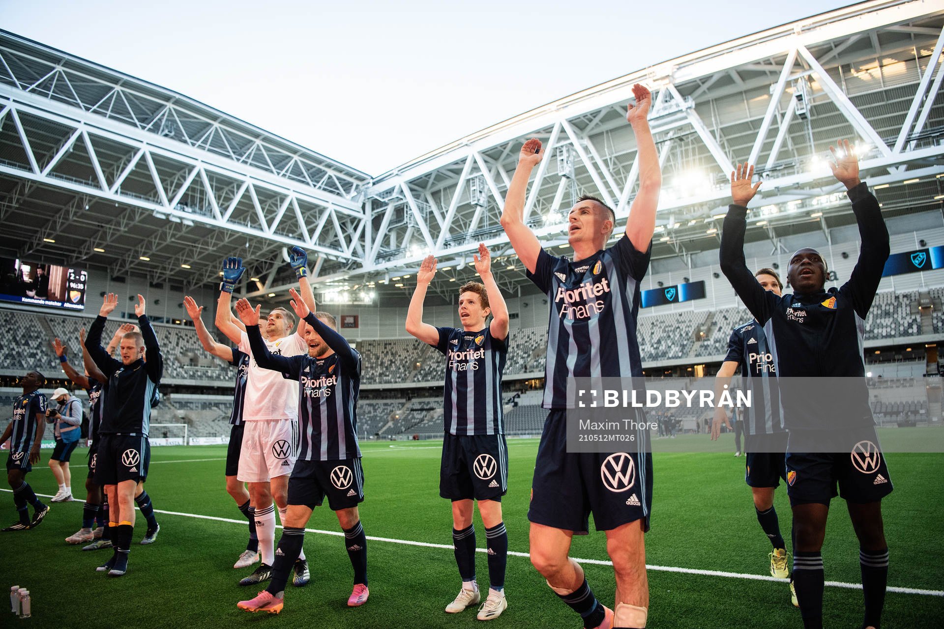 Djurgårdens spelare jublar