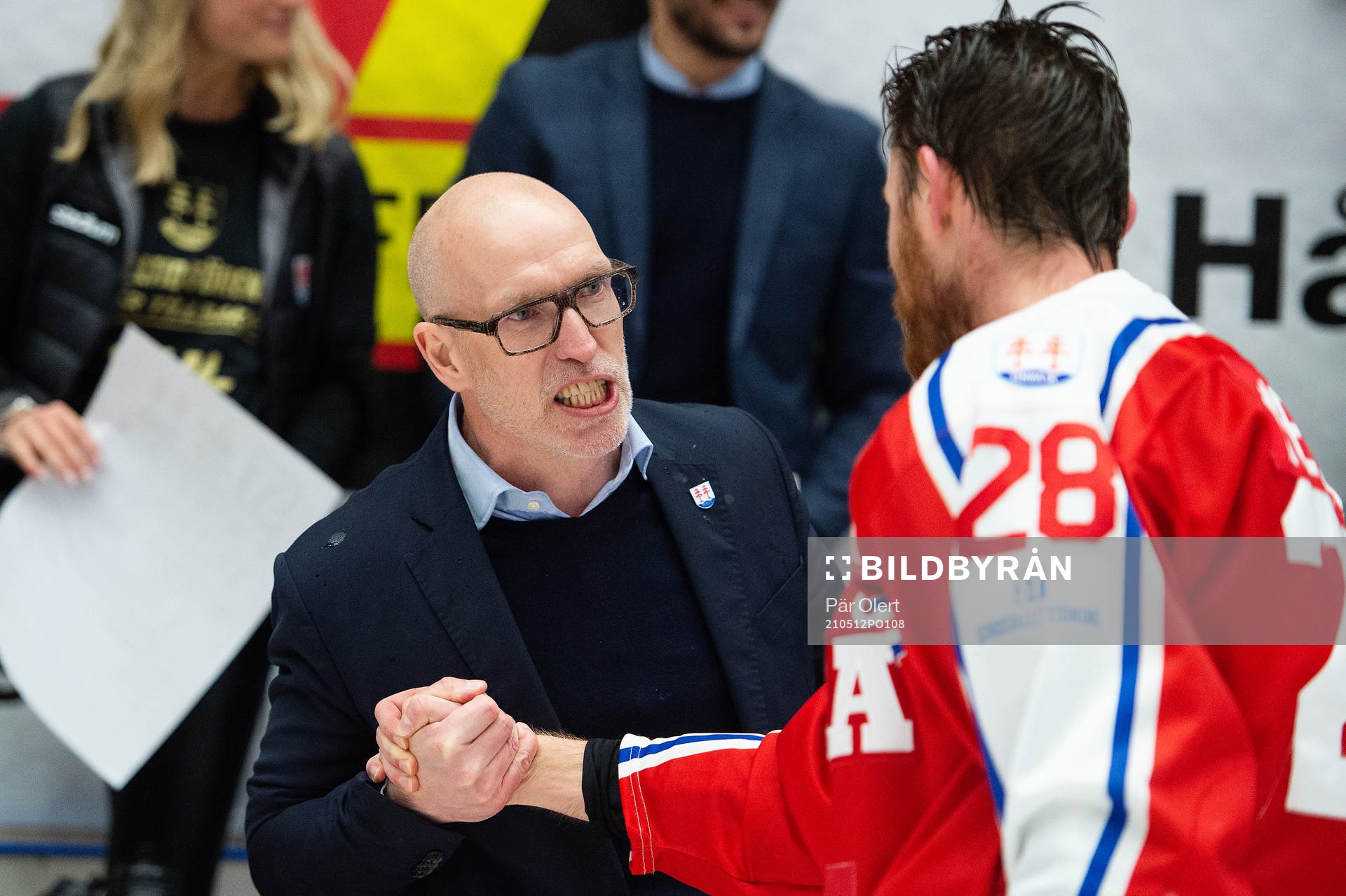 Timrås tränare Fredrik Andersson och Patrick Wiercioch