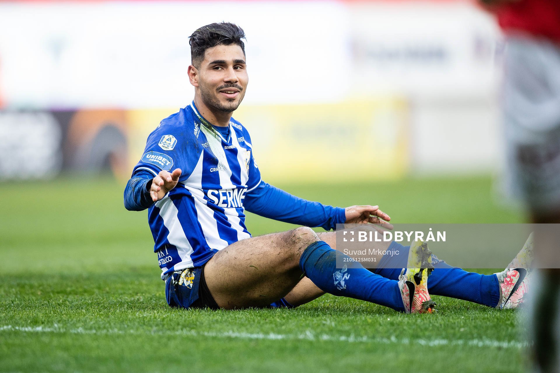 IFK Göteborgs Hosam Aiesh reagerar mot ett domslut