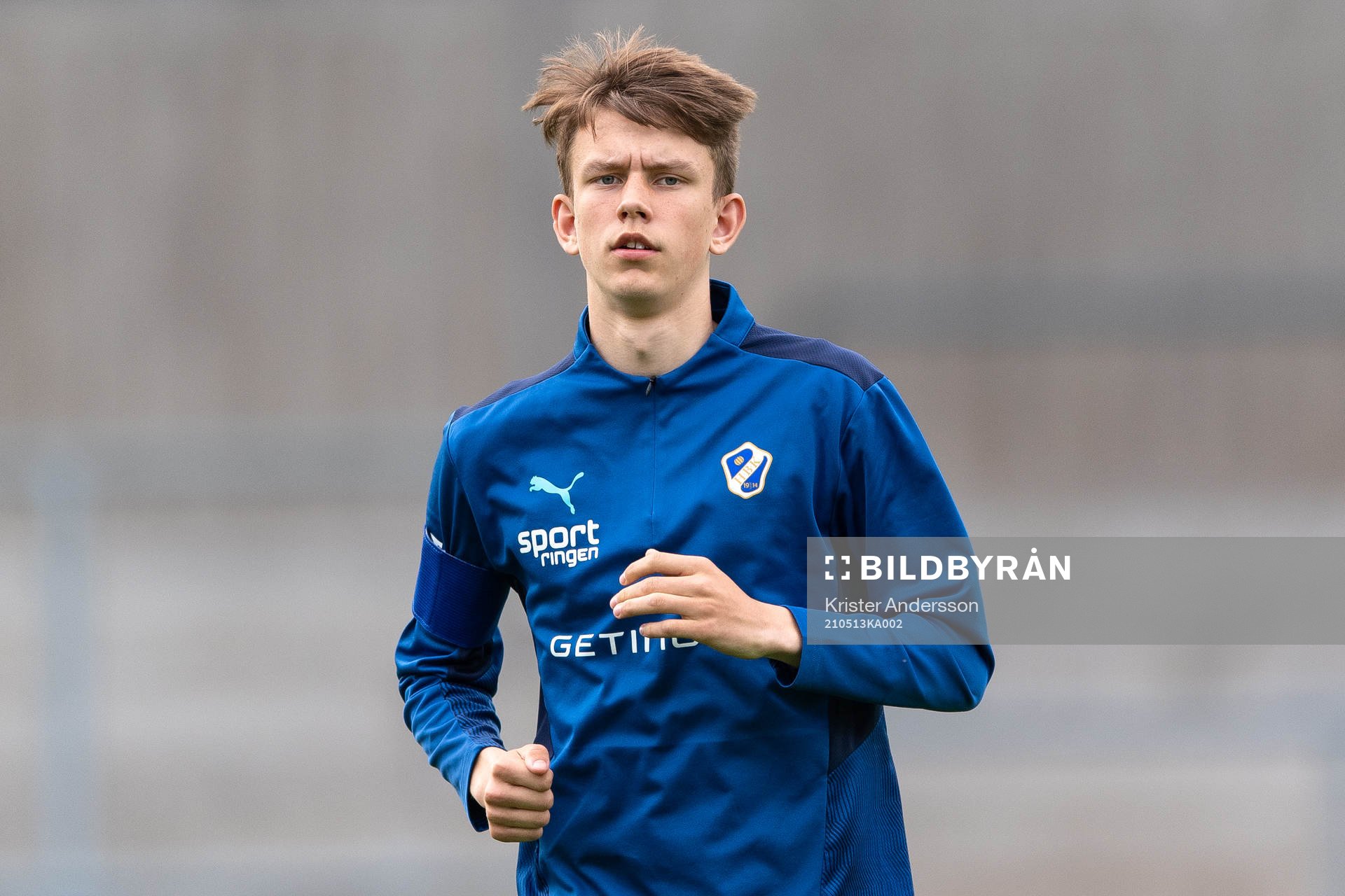 Halmstads Kazper Karlsson före fotbollsmatchen i