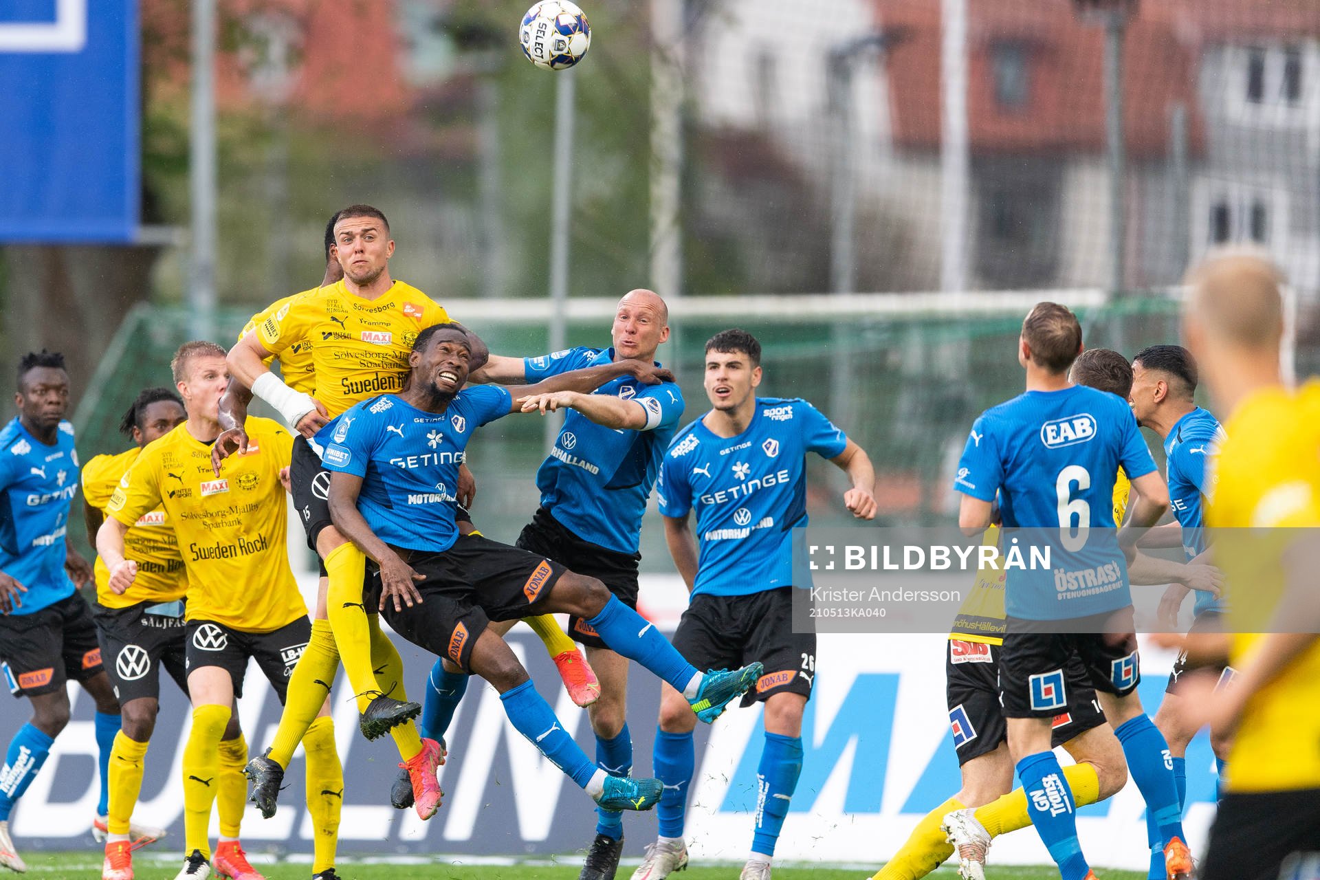 Mjällby hörna som leder fram till 1-1