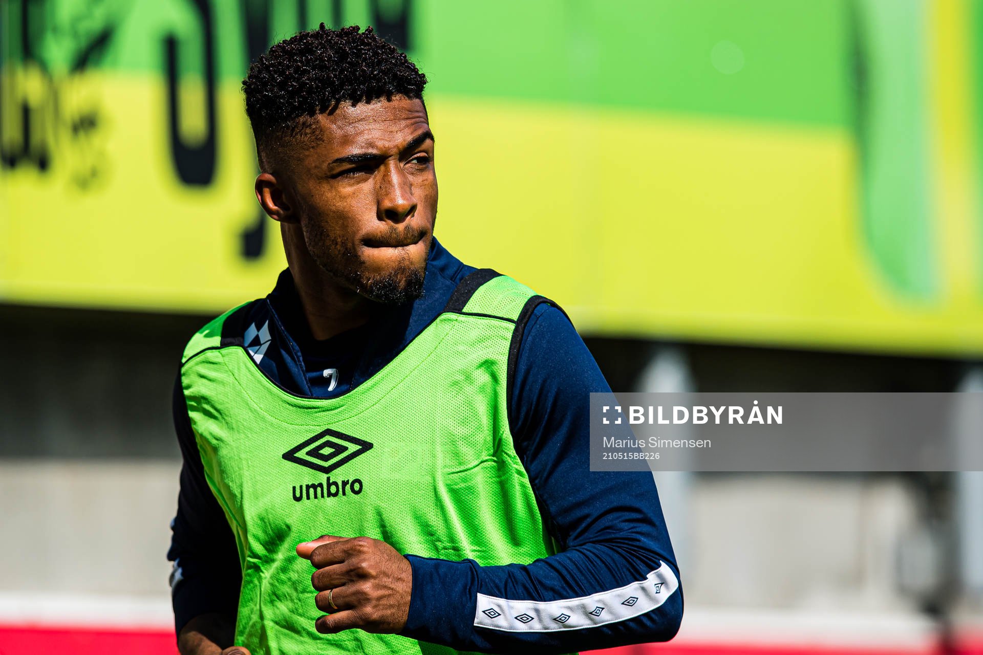 Erikson Spinola Lima of Aalesund warms up