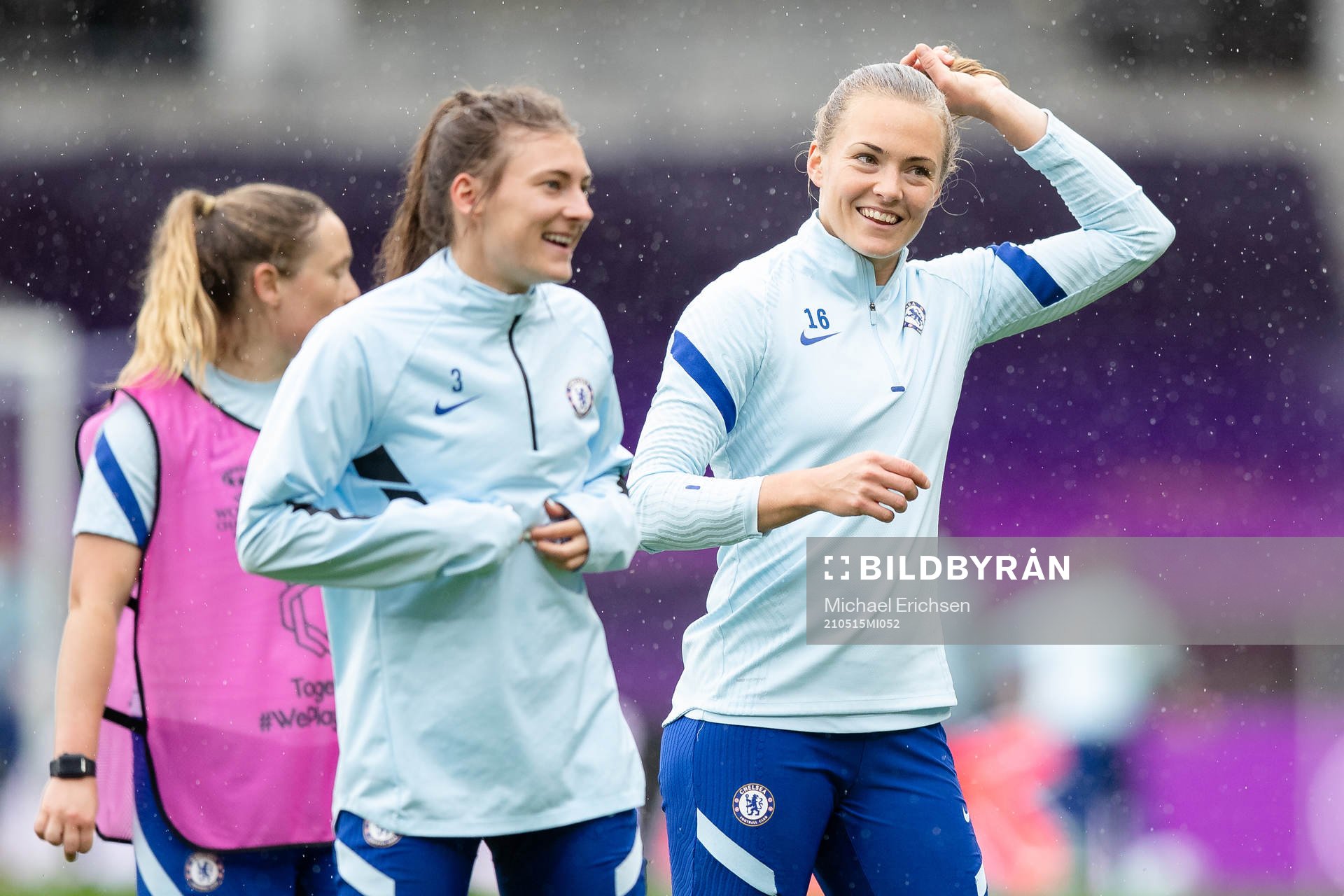 Hannah Blundell and Magdalena Eriksson of Chelsea