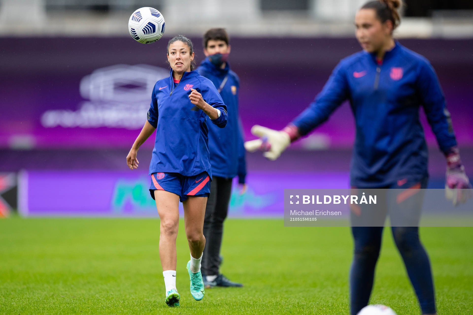 Leila Ouahabi of Barcelona during a training session with Barcelona on May 15, 2021 in Gothenburg. 