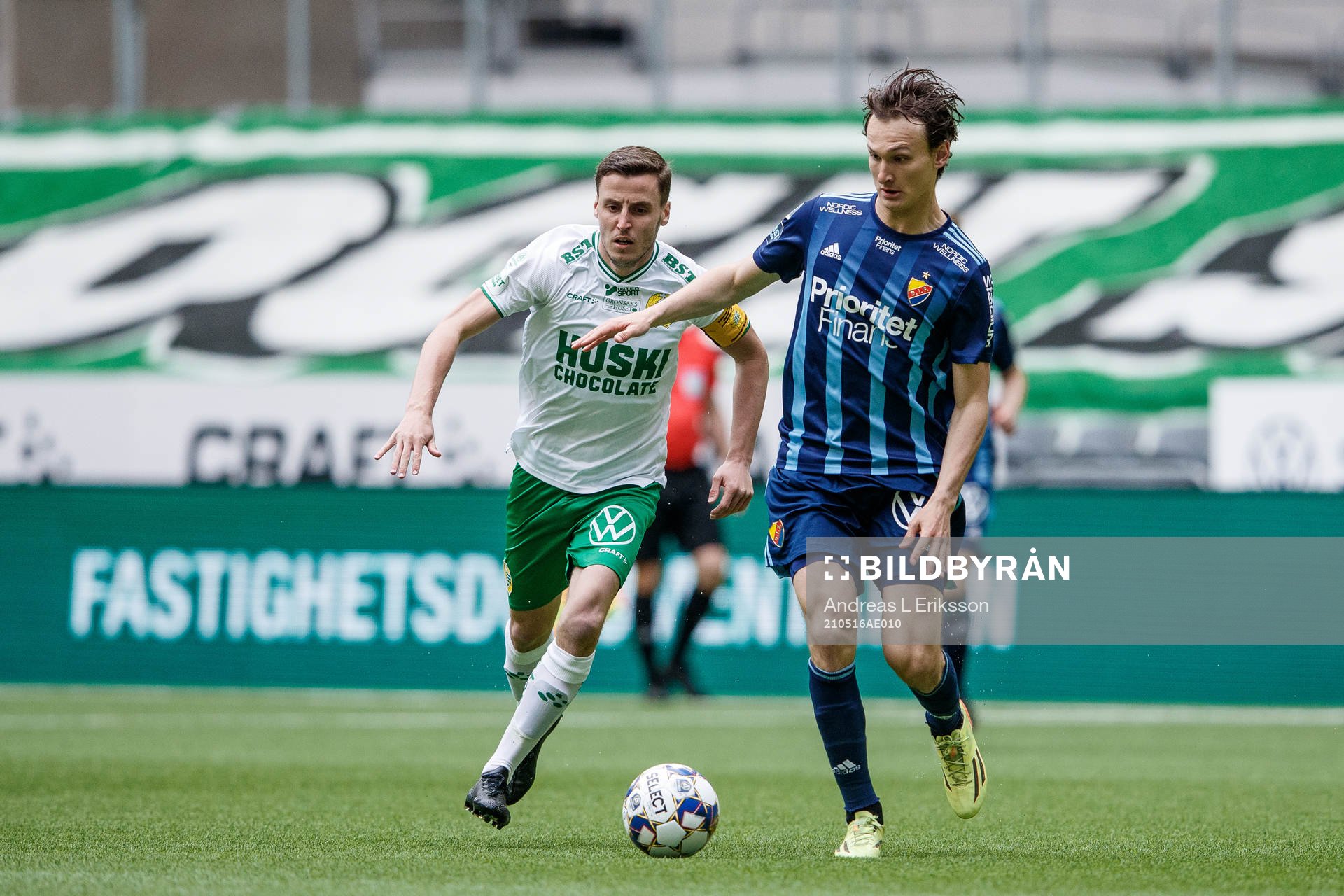 Hammarbys Jeppe Andersen och Djurgårdens Hjalmar Ekdal
