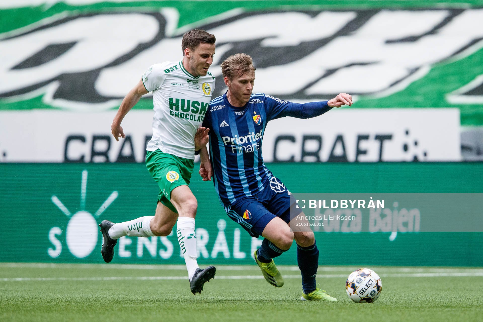 Hammarbys Jeppe Andersen och Djurgårdens Rasmus Schüller