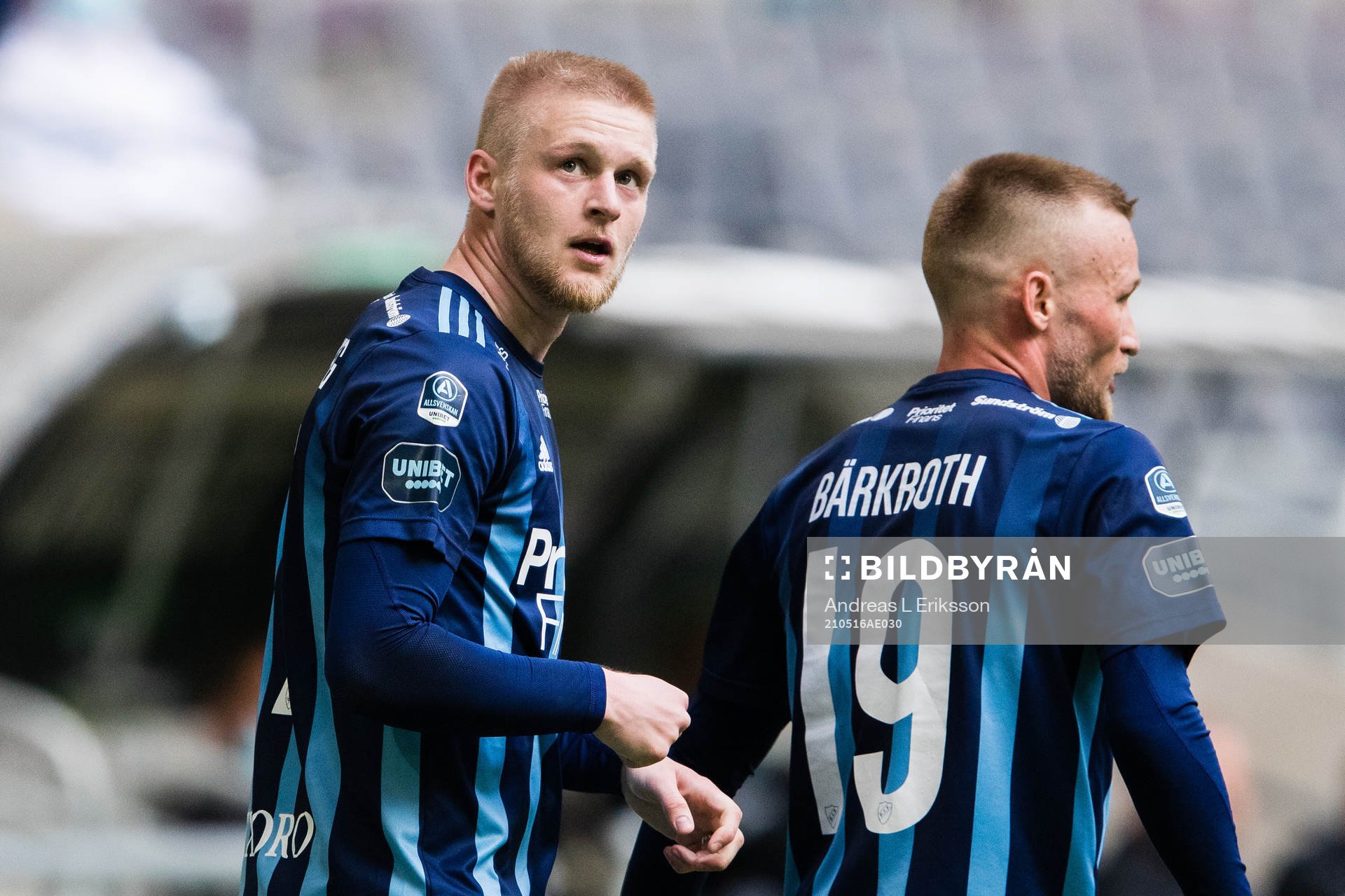 Djurgårdens Kalle Holmberg och Nicklas Bärkroth