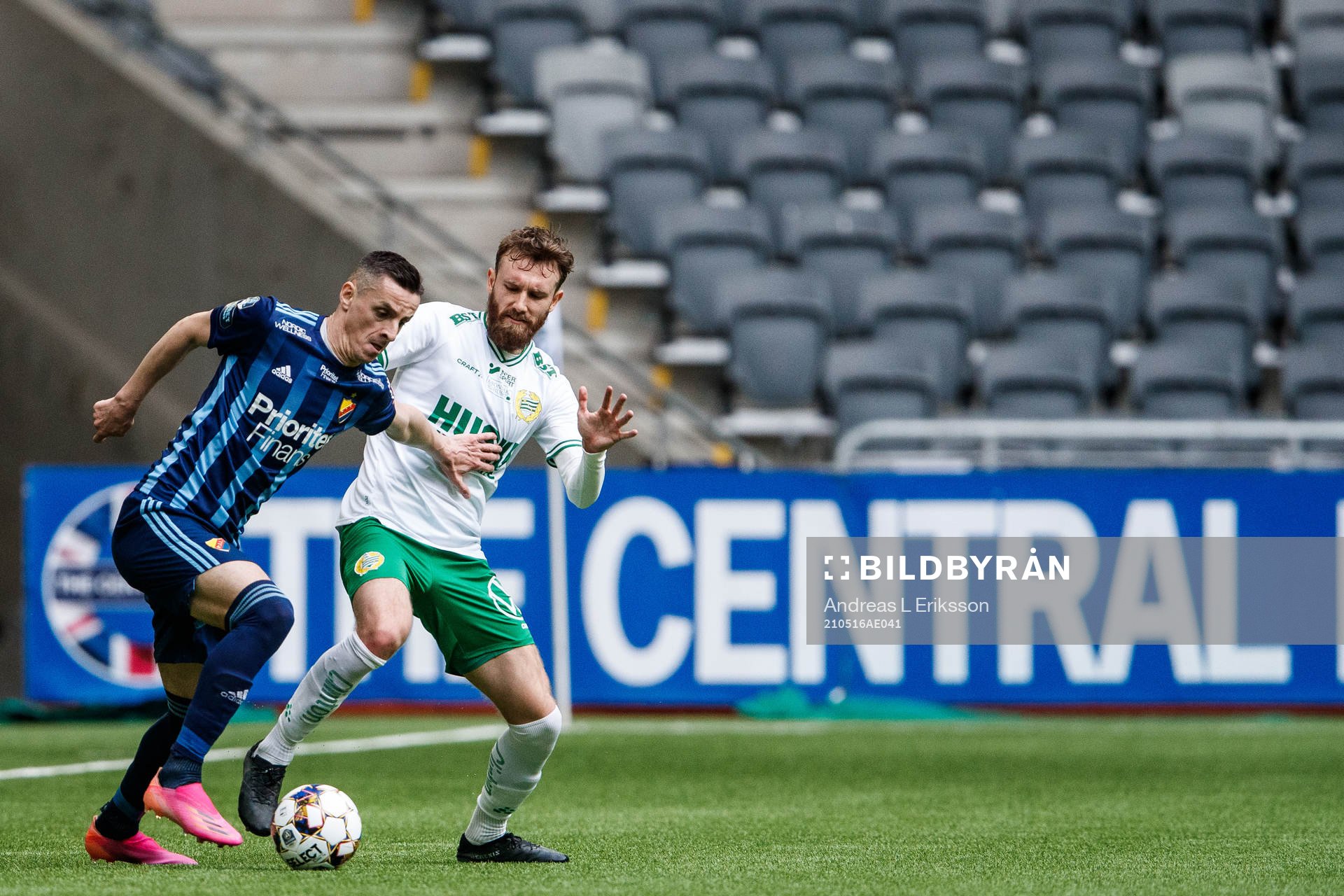 Djurgårdens Haris Radetinac och Hammarbys Simon Sandberg
