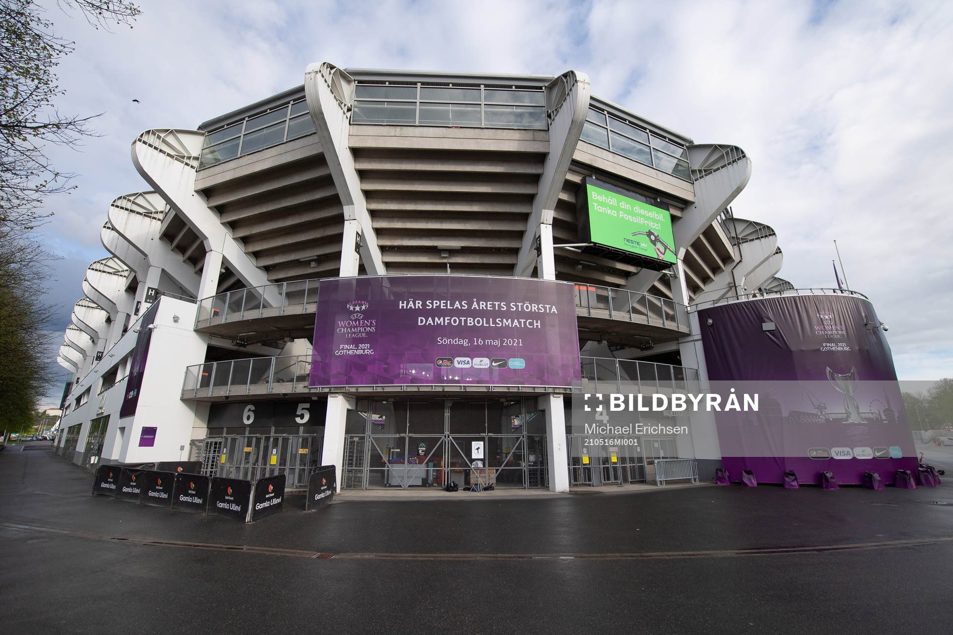 The arena Gamla Ullevi prior to the UEFA Women's Champions