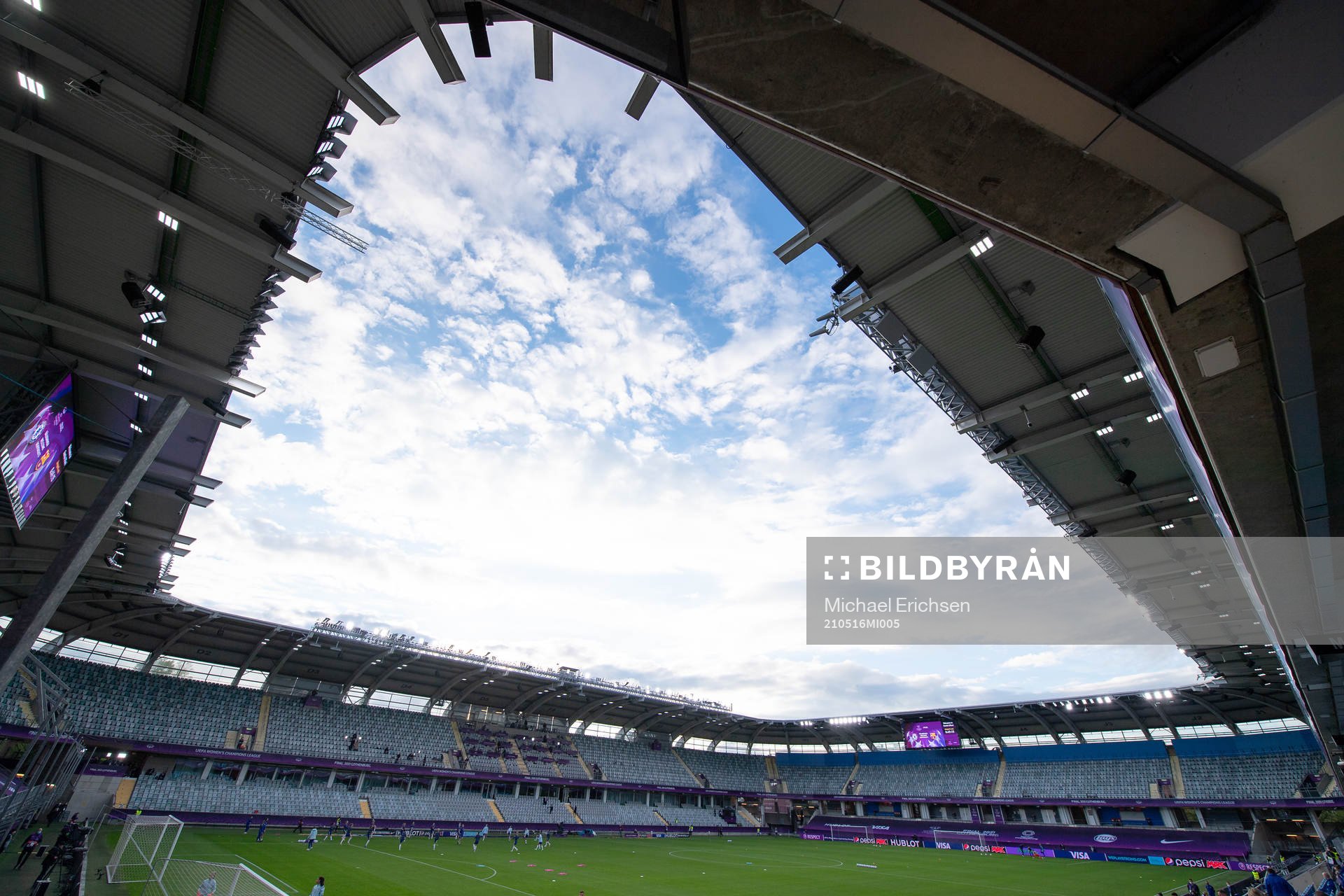 The arena Gamla Ullevi prior to the UEFA Women's Champions