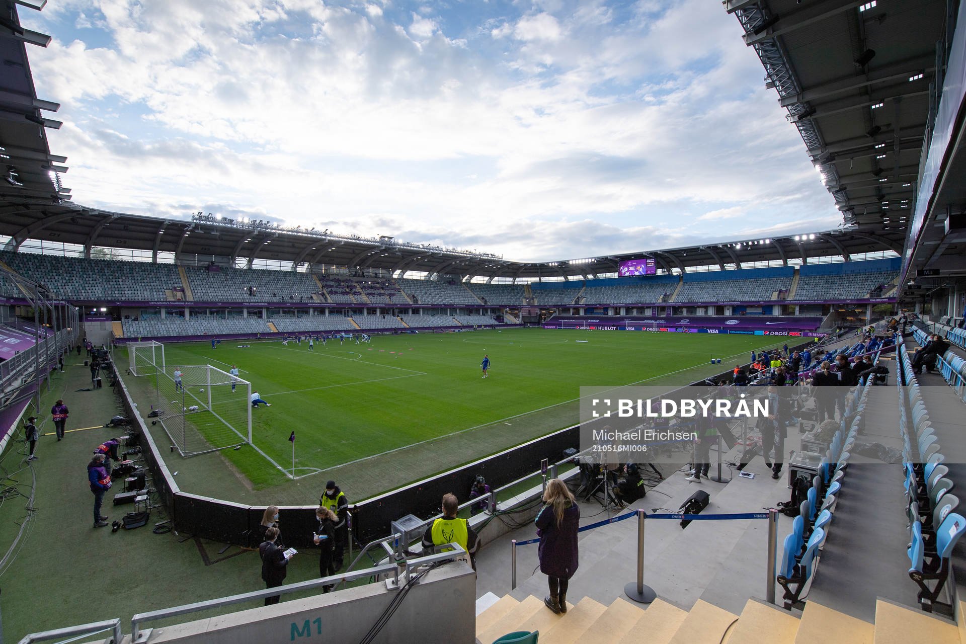 The arena Gamla Ullevi prior to the UEFA Women's Champions