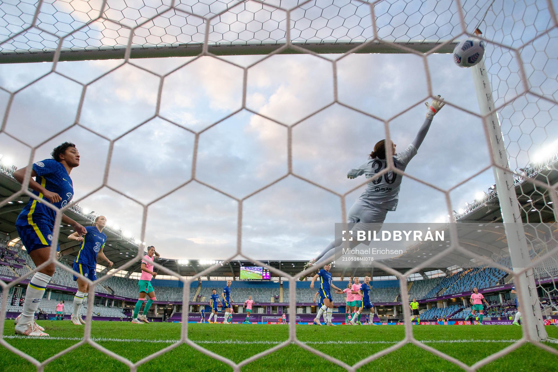 Goalkeeper Ann-Katrin Berger lets in of Barcelonas first