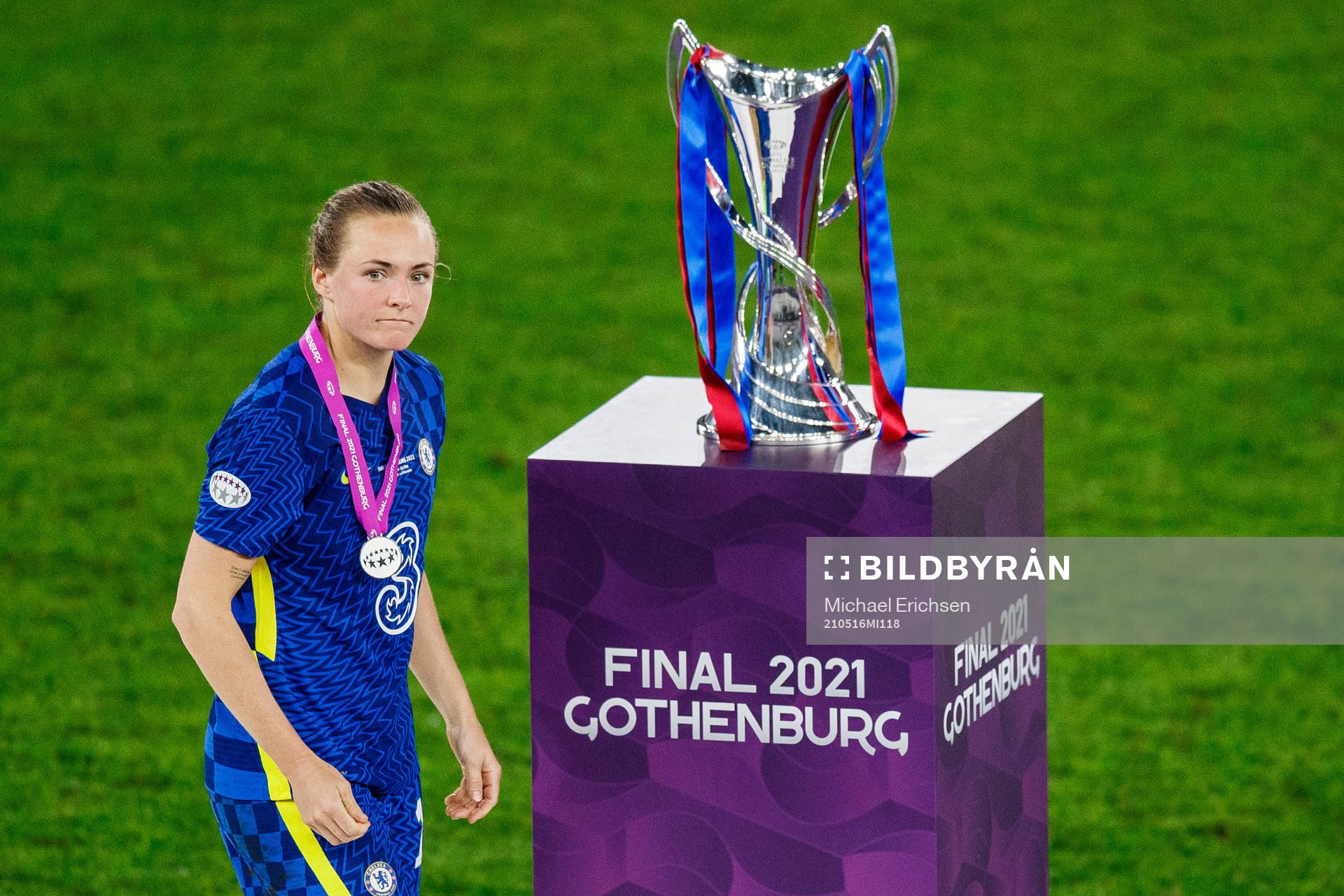 Magdalena Eriksson looks dejected