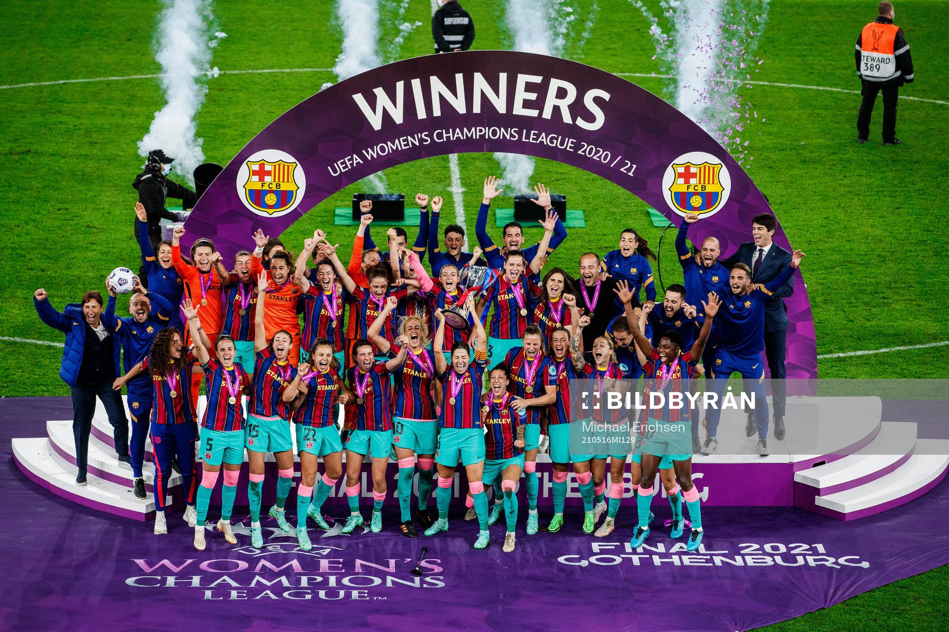 Players of Barcelona celebrate