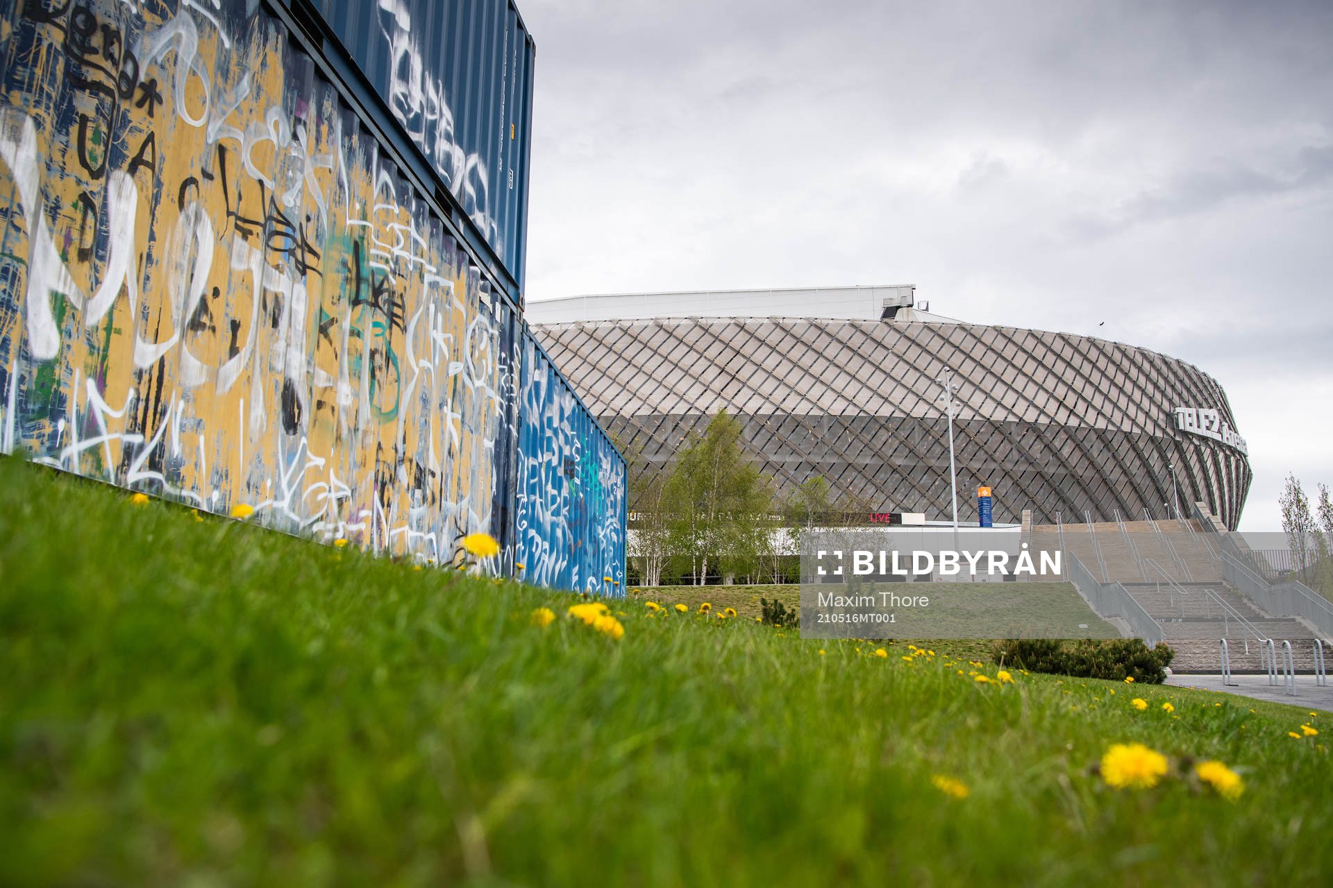 Exteriör vy över Tele2 Arena