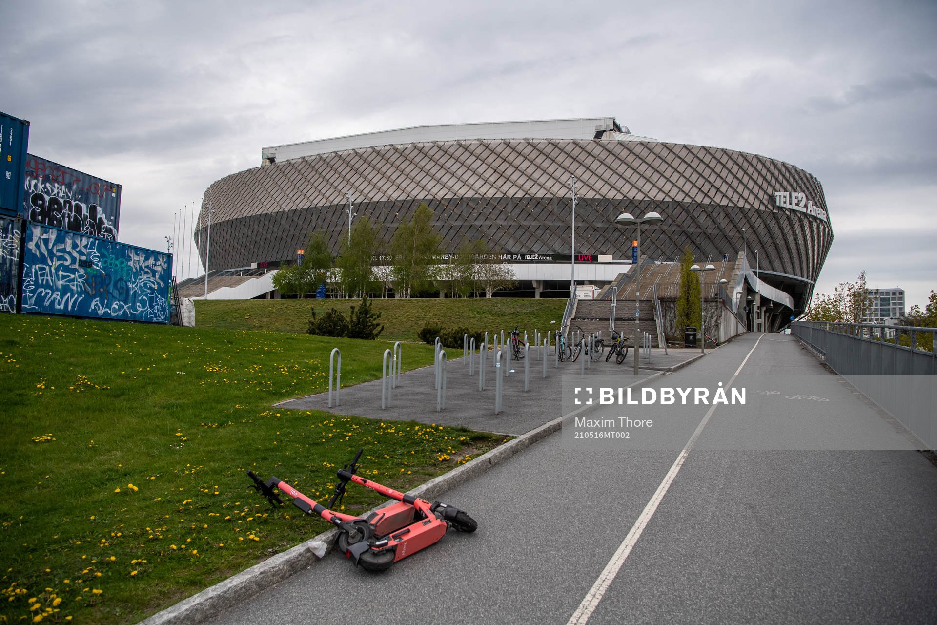 Exteriör vy över Tele2 Arena
