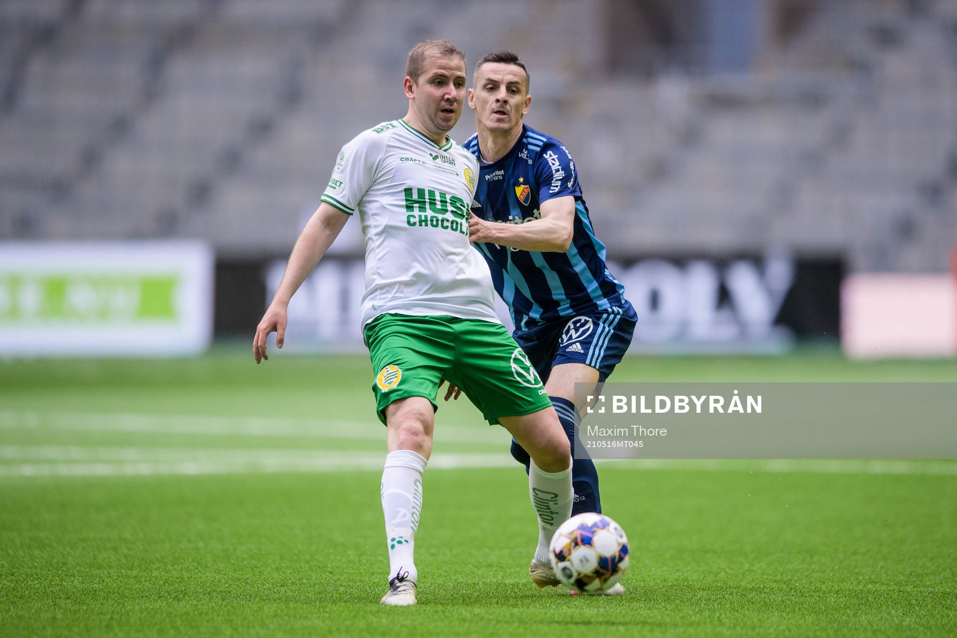 Hammarbys Darijan Bojanic och Djurgårdens Haris Radetinac