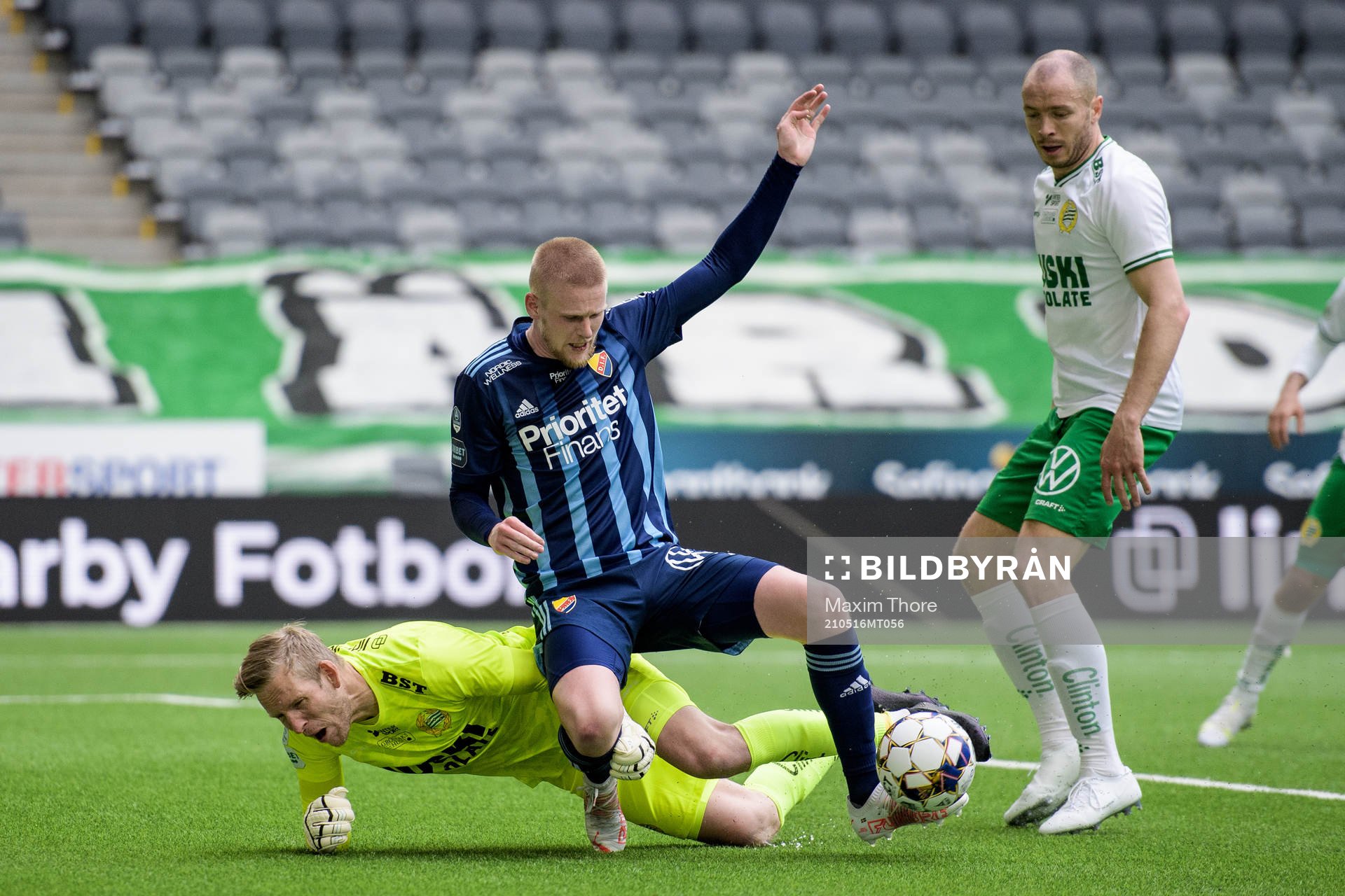 Hammarbys målvakt David Ousted och Djurgårdens Kalle