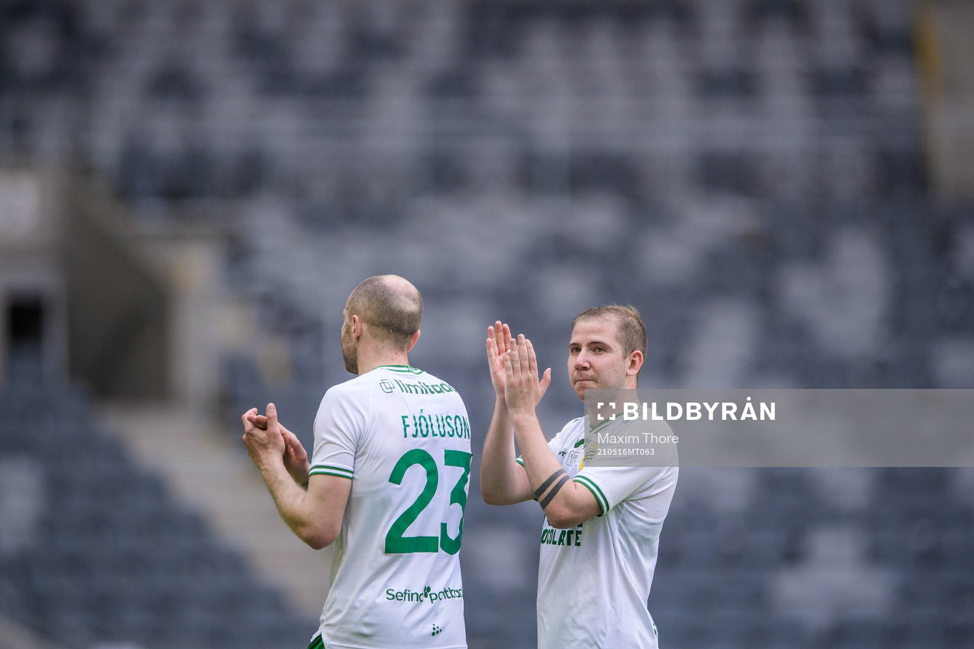 Hammarbys Jon Gudni Fjoluson och Darijan Bojanic