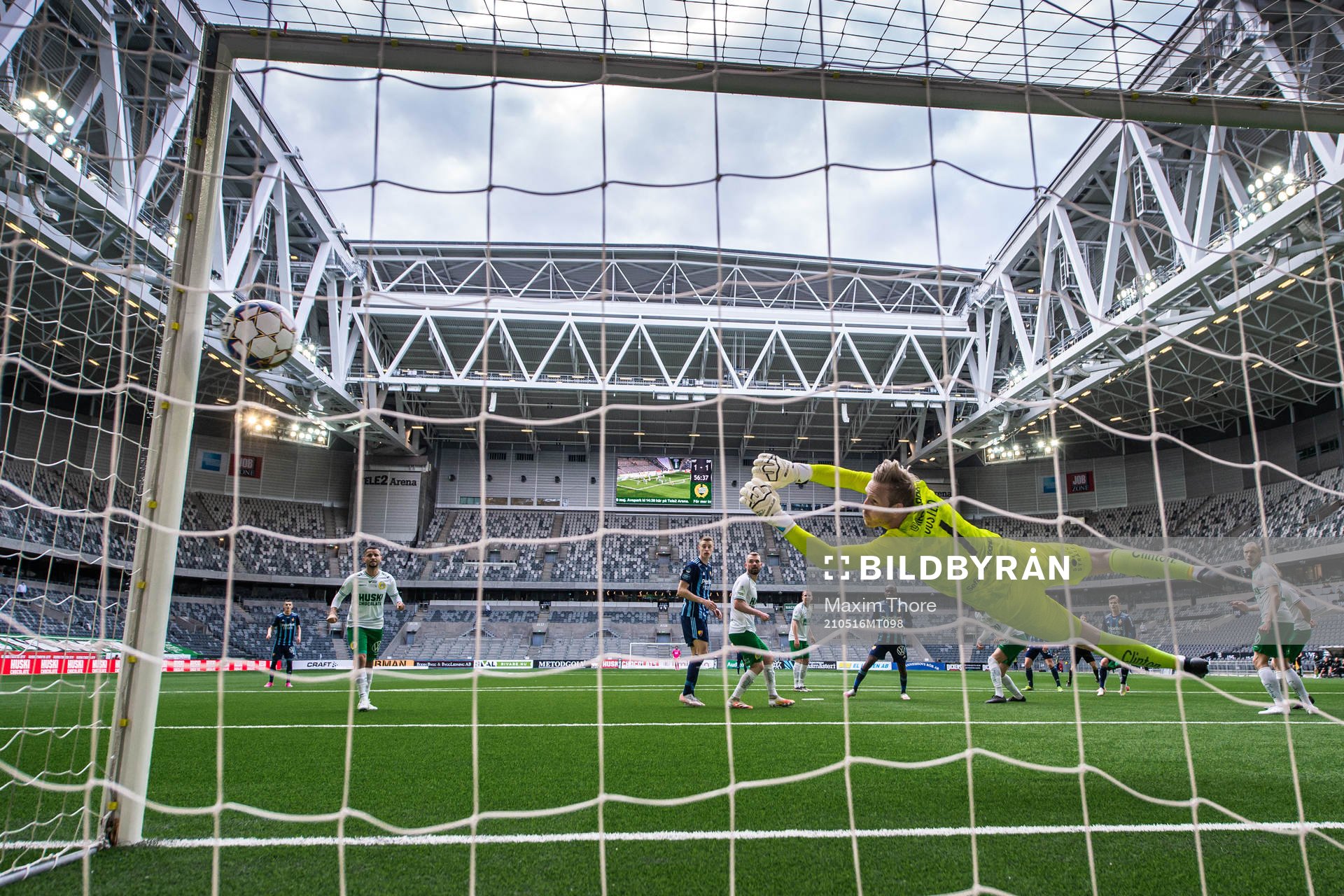 Djurgårdens Hampus Finndell gör 1-2 bakom Hammarbys
