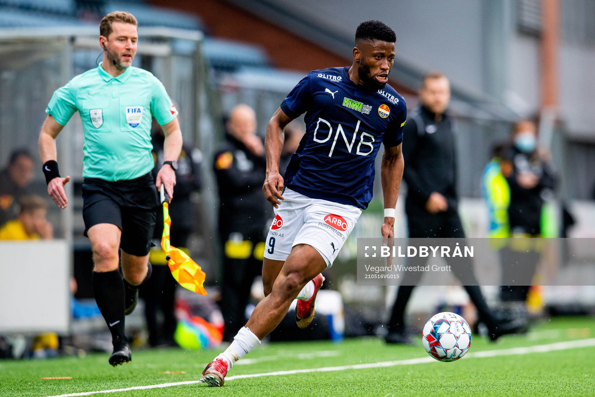 Fred Friday of Strømsgodset during the Eliteserien football match between Strømsgodset and Lillestrøm on May 16, 2021 in Drammen.