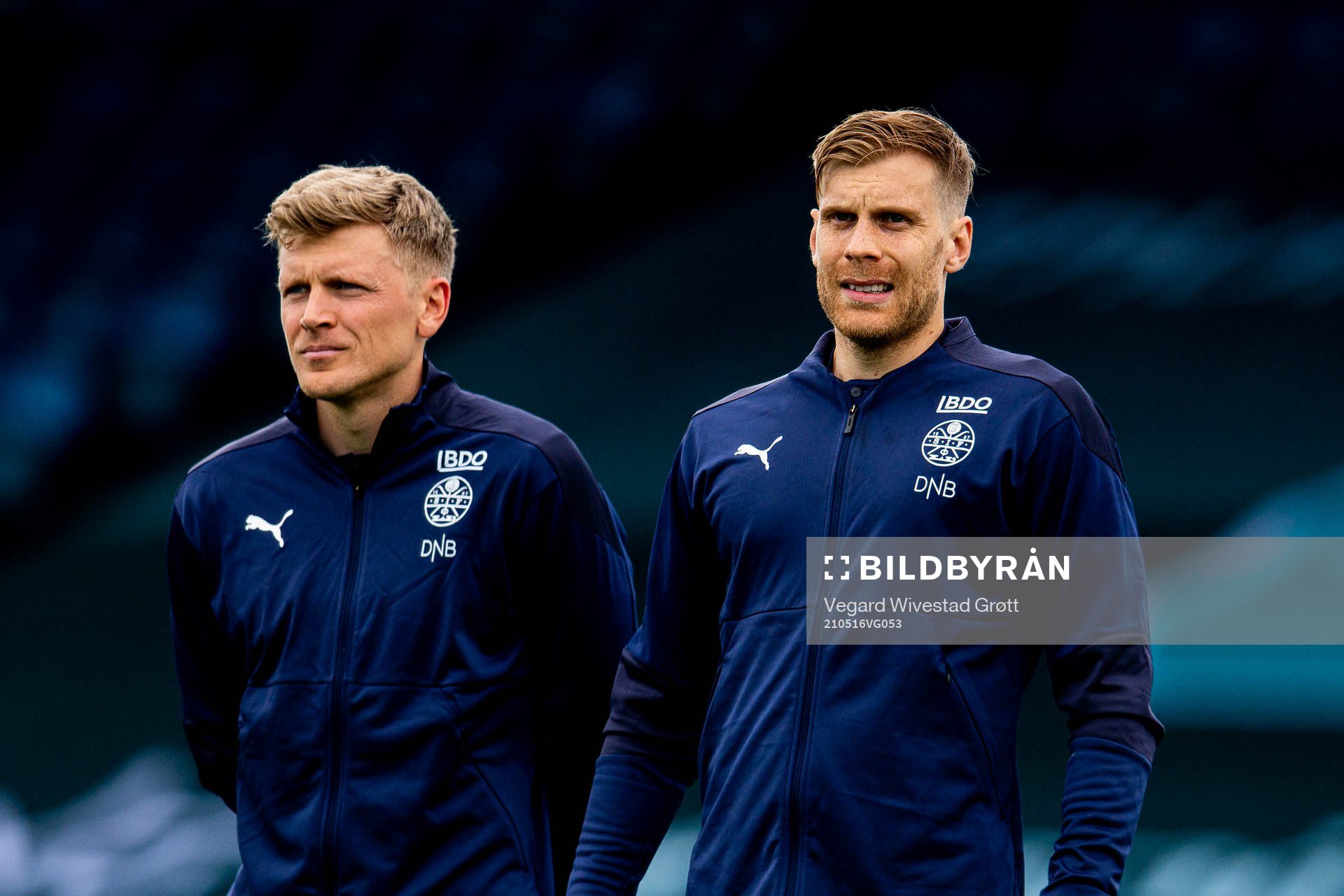 Jonathan Parr and Niklas Gunnarsson of Strømsgodset