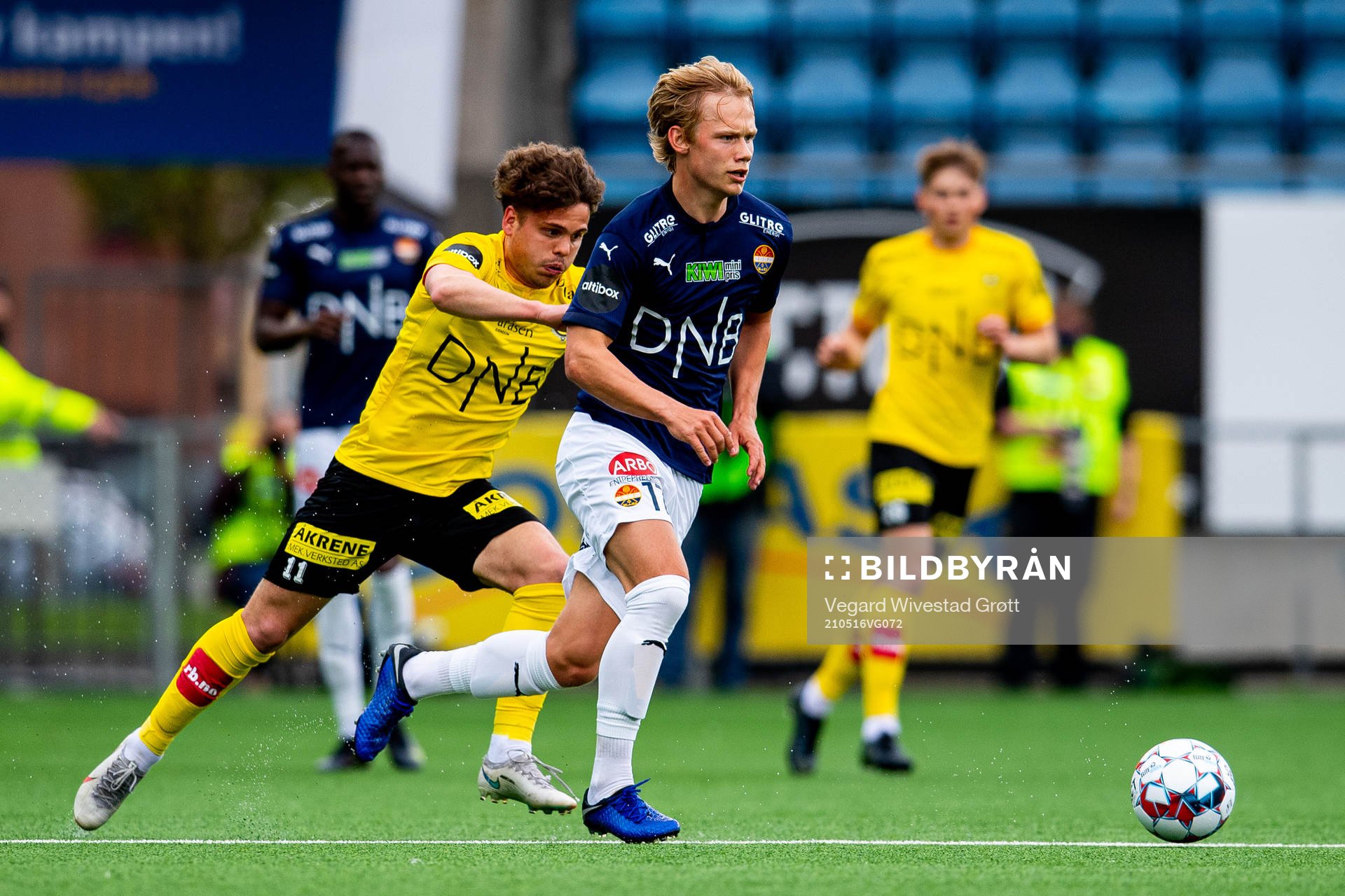 Tobias Hammer Svendsen of Lillestrøm and Tobias Fjeld
