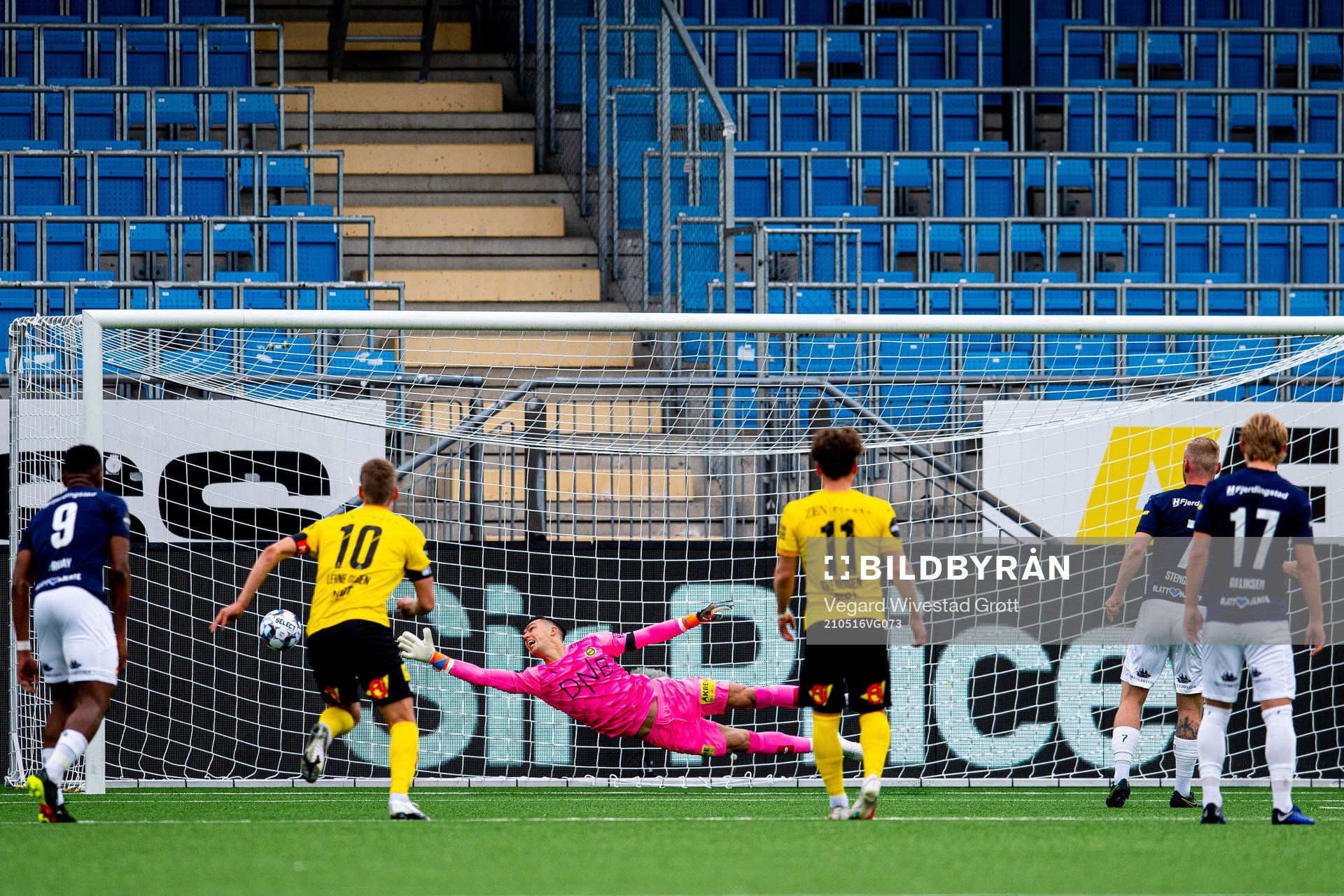 Herman Stengel of Strømsgodset scores 2-0 behind