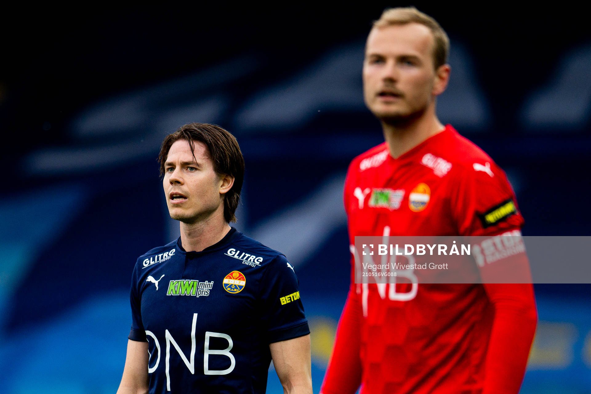 Lars-Christopher Vilsvik and goalkeeper Viljar Myhra of