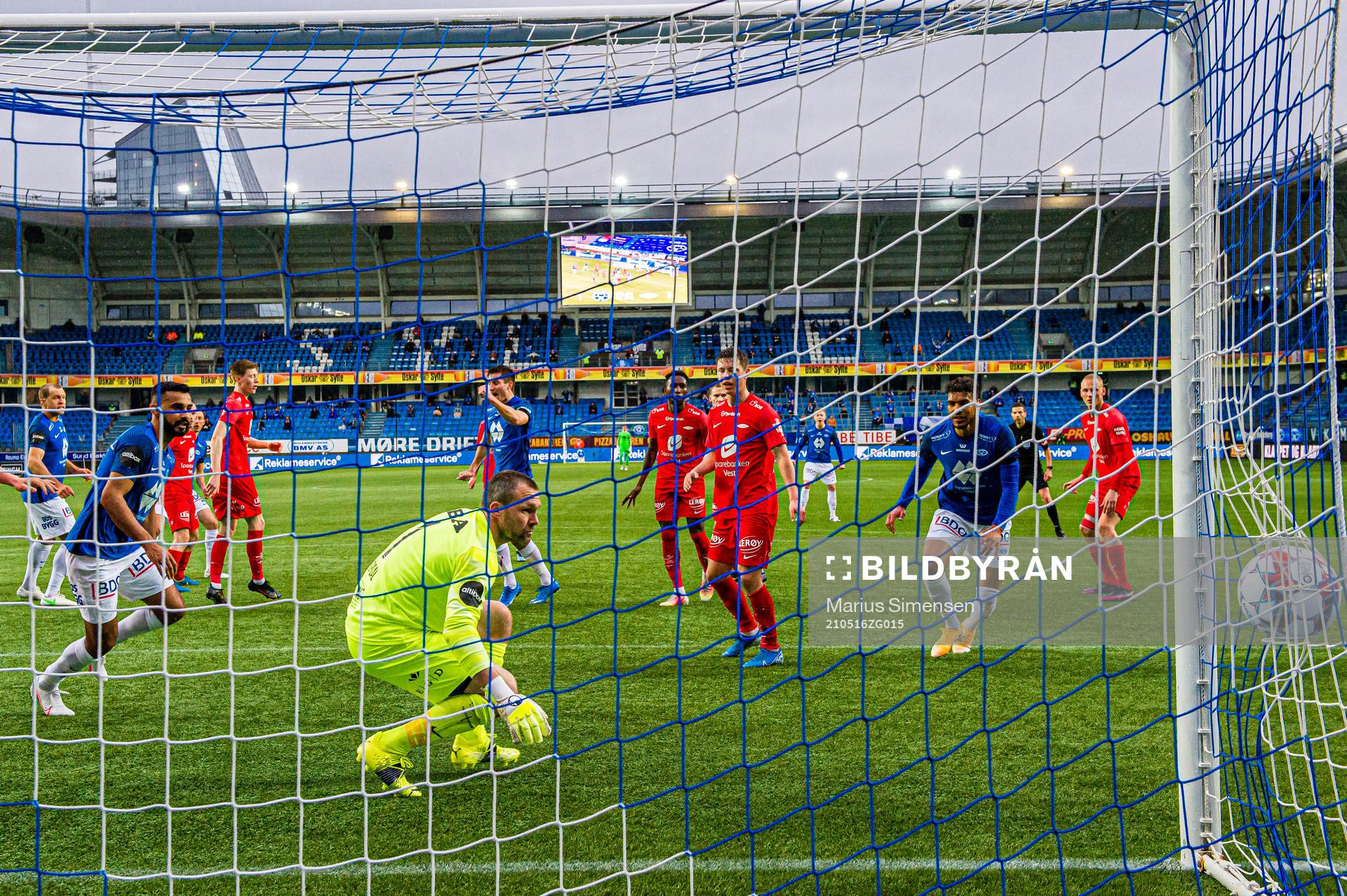 Fredrik Aursnes of Molde scores the 2-0 goal