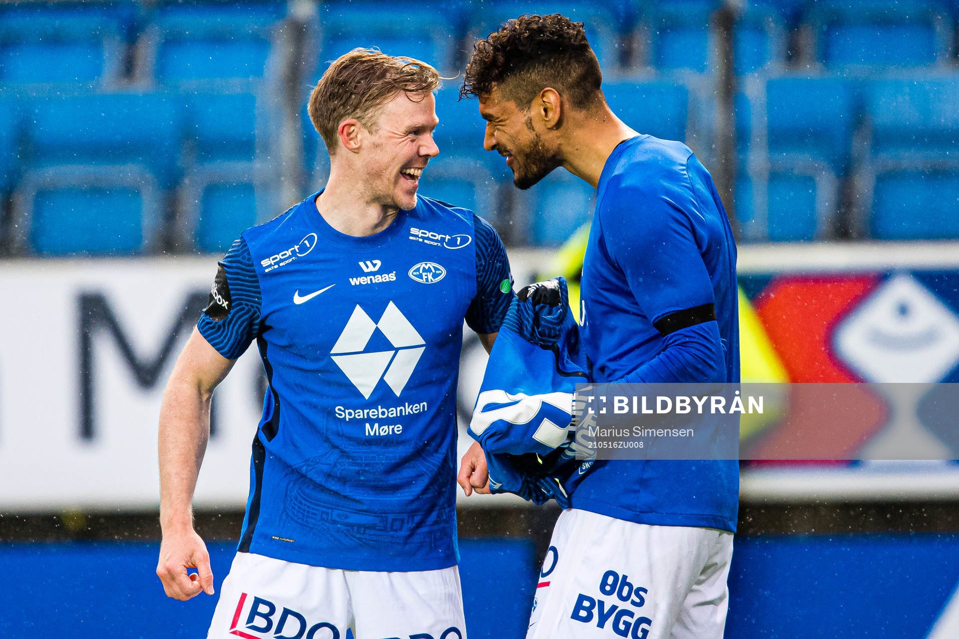 Ohikhuaeme Anthony Omoijuanfo of Molde celebrates with