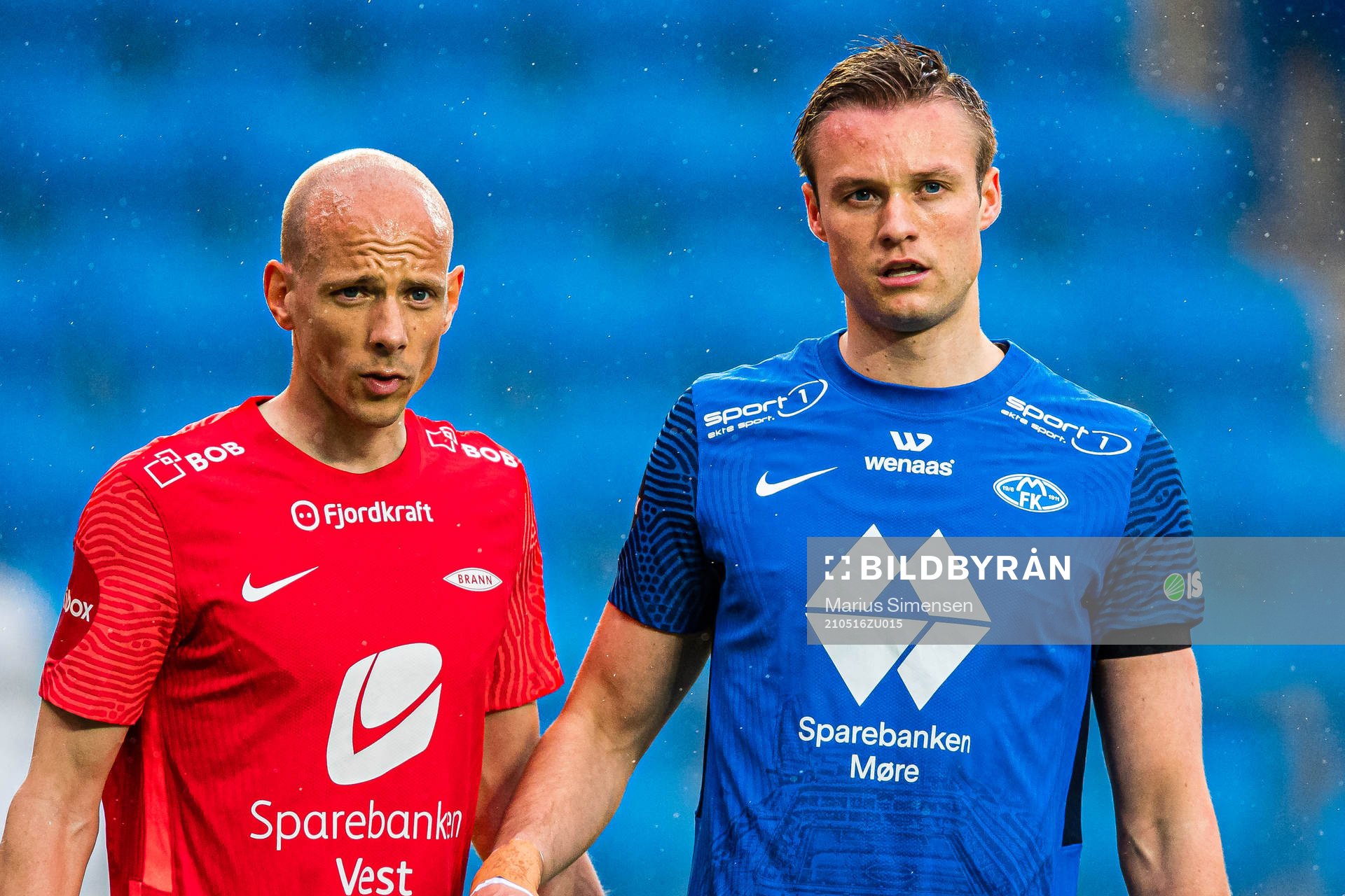Ruben Kristiansen of Brann and Stian Rode Gregersen of Molde
