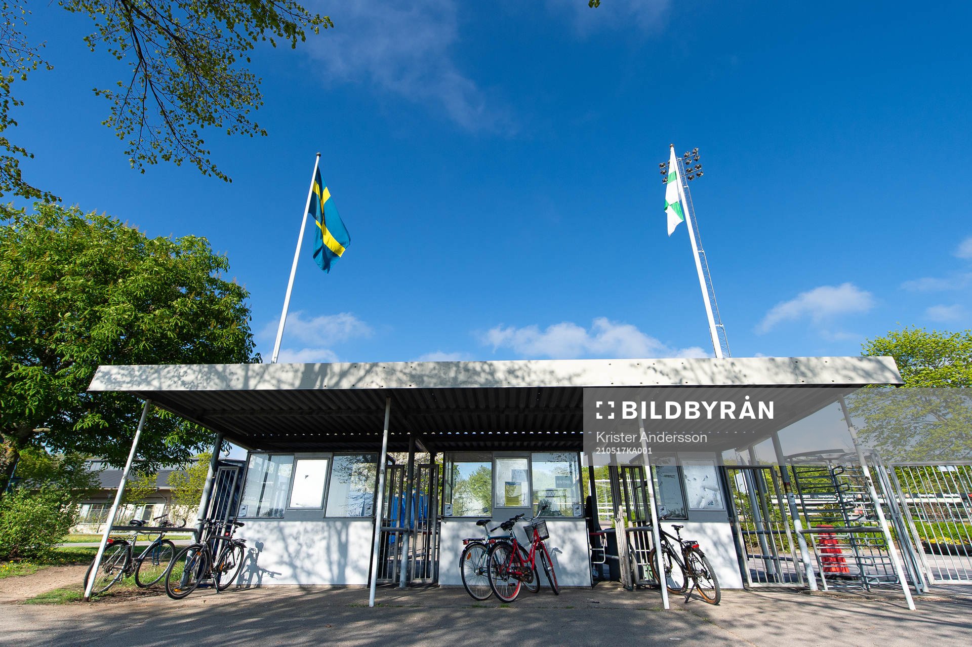 <Varberg Energi Arena före fotbollsmatchen i Allsvenskan