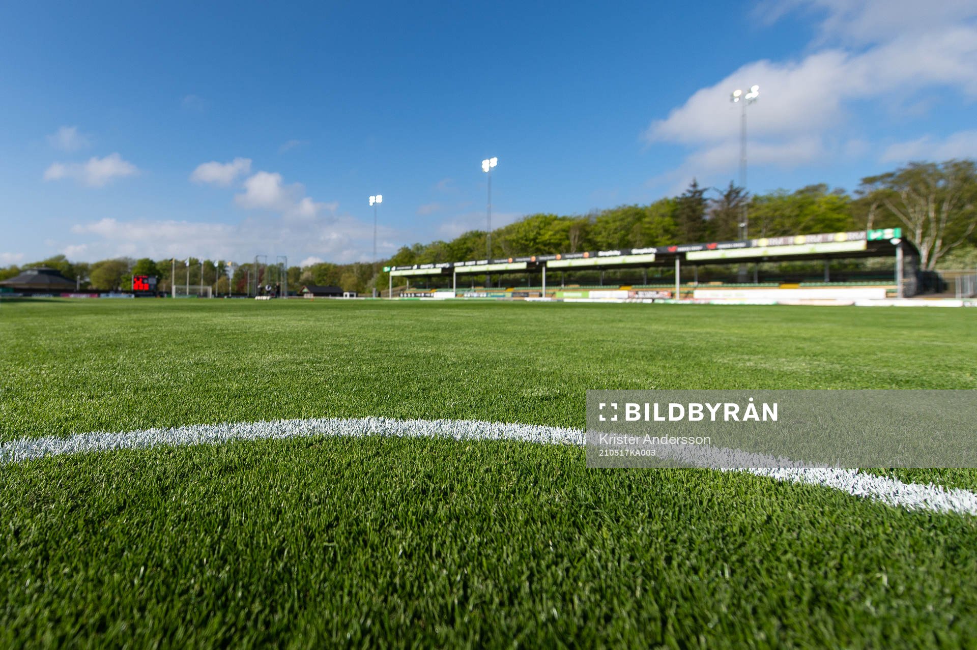 Varberg Energi Arena före fotbollsmatchen i Allsvenskan