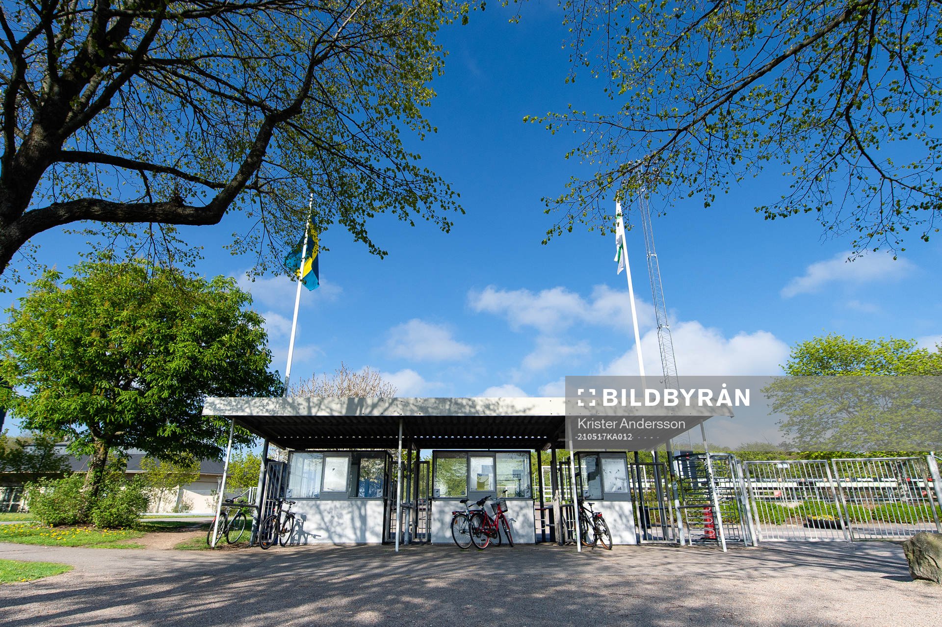 Varberg Energi Arena före fotbollsmatchen i Allsvenskan