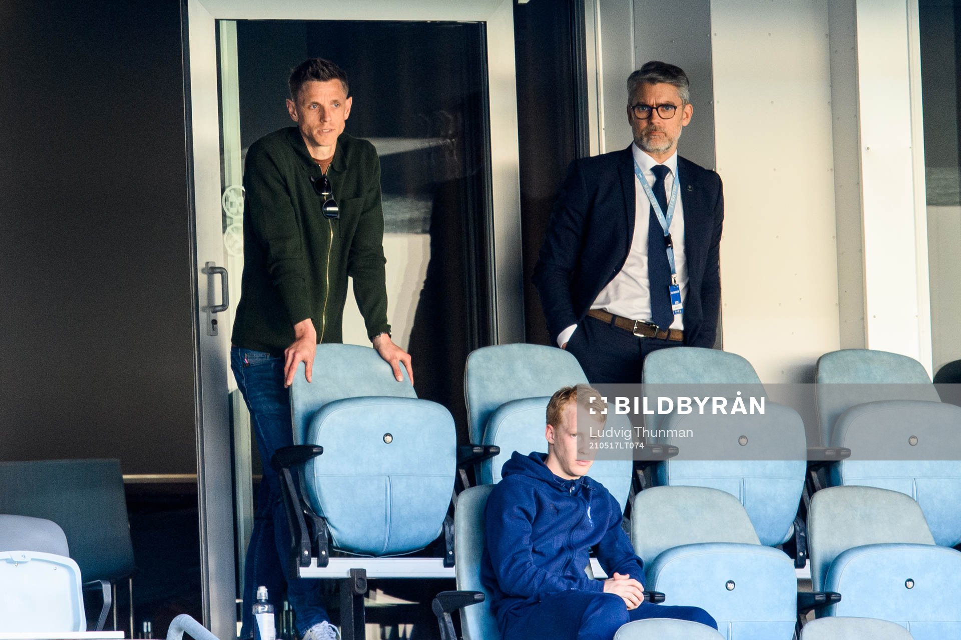 Malmö FFs Sören Rieks, Linus Borgström och VD Niclas