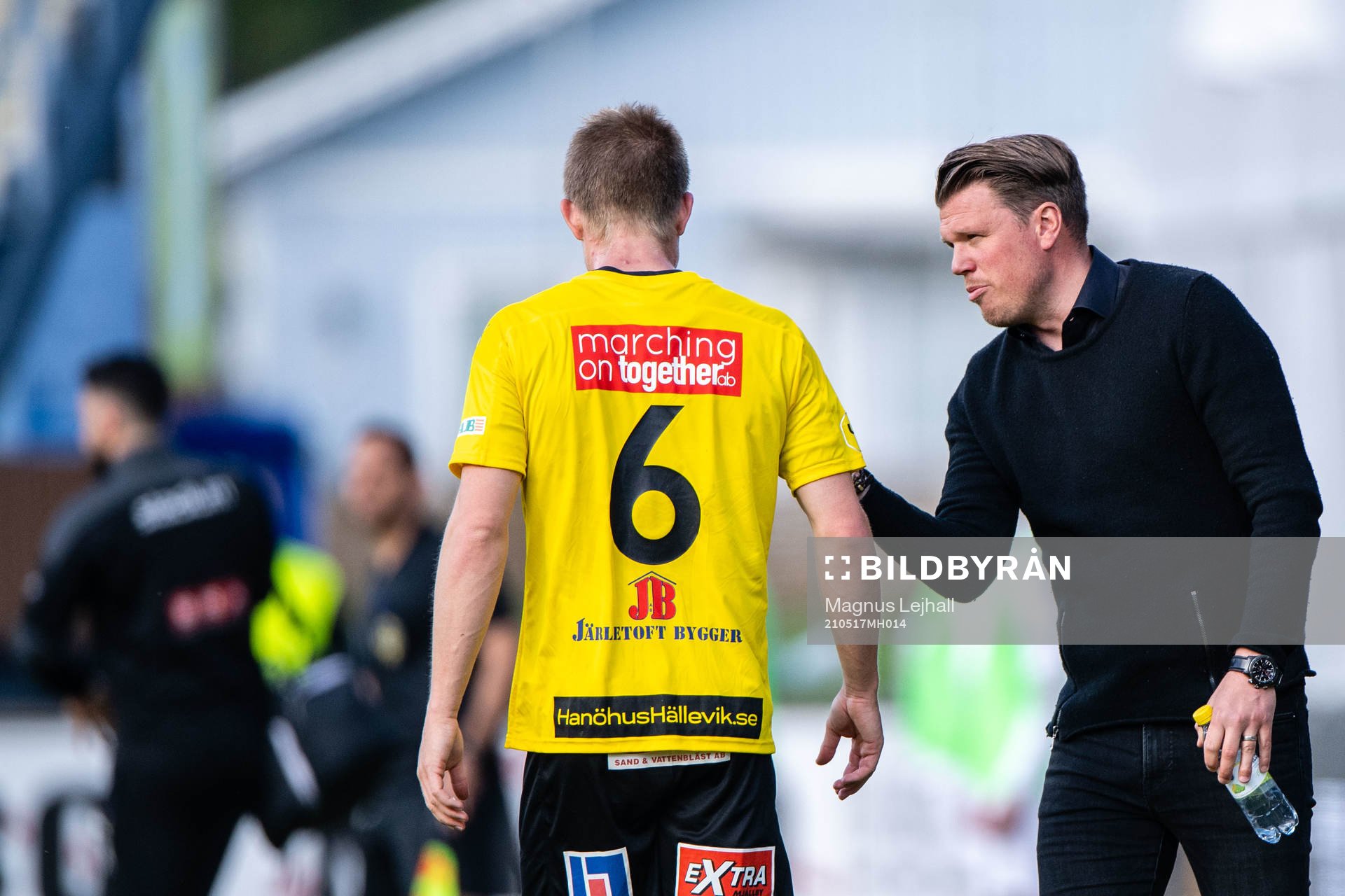 Mjällbys Eric Björkander och tränare Christian Järdler