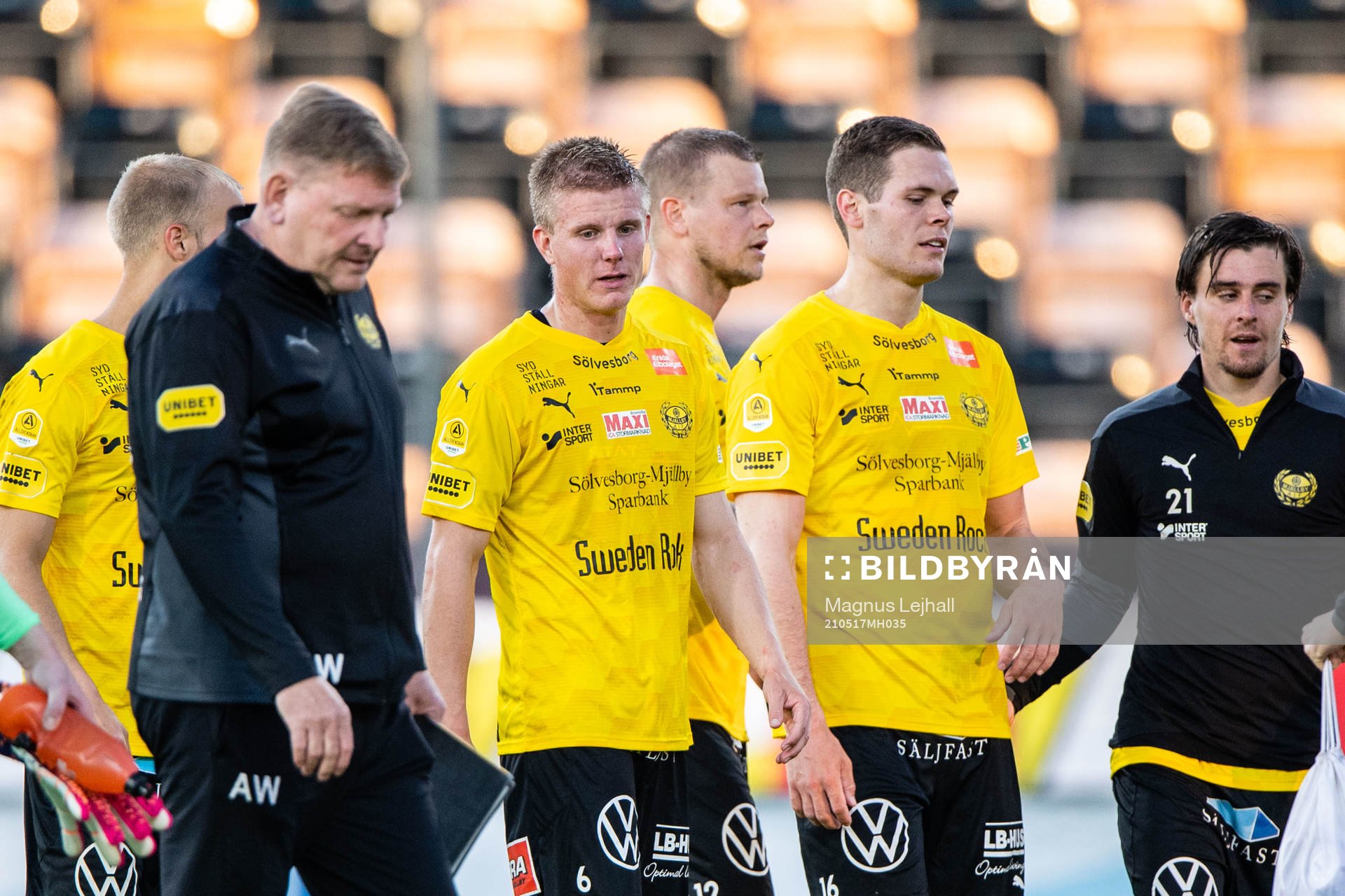 Mjällbys Jacob Bergström, Eric Björkander och David