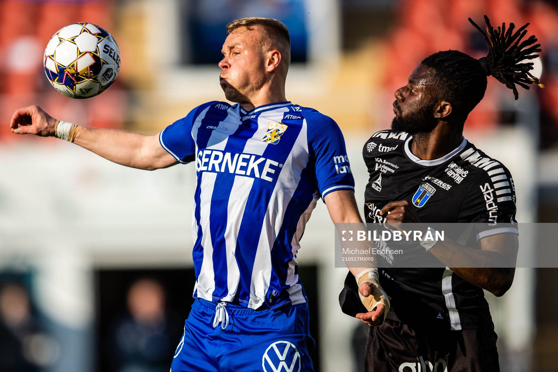 IFK Göteborgs Kolbeinn Sigthorsson och Sirius Joseph Colley