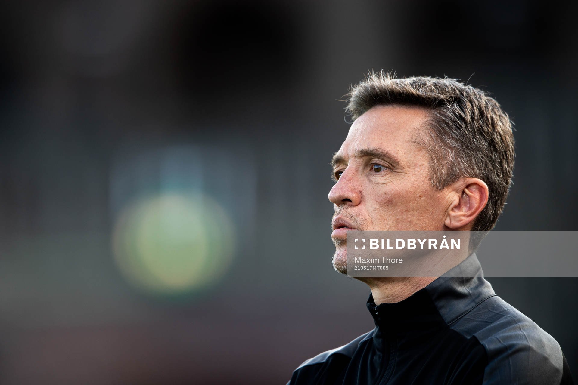  Häckens tränare Mats Gren inför fotbollsmatchen i Damallsvenskan mellan Djurgården och Häcken den 17 maj 2021 i Stockholm. 