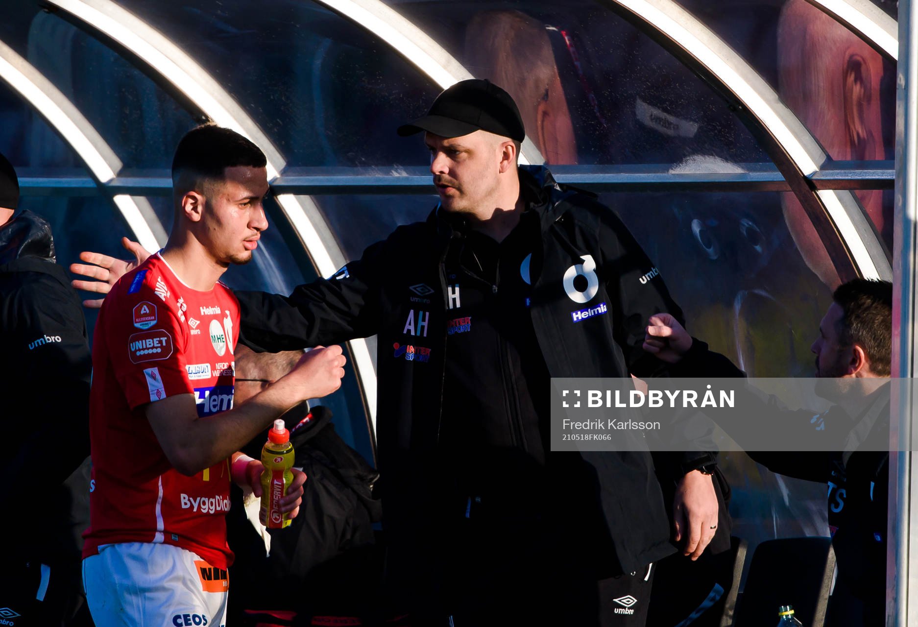Degerfors tränare Andreas Holmberg och Abdelrahman Saidi