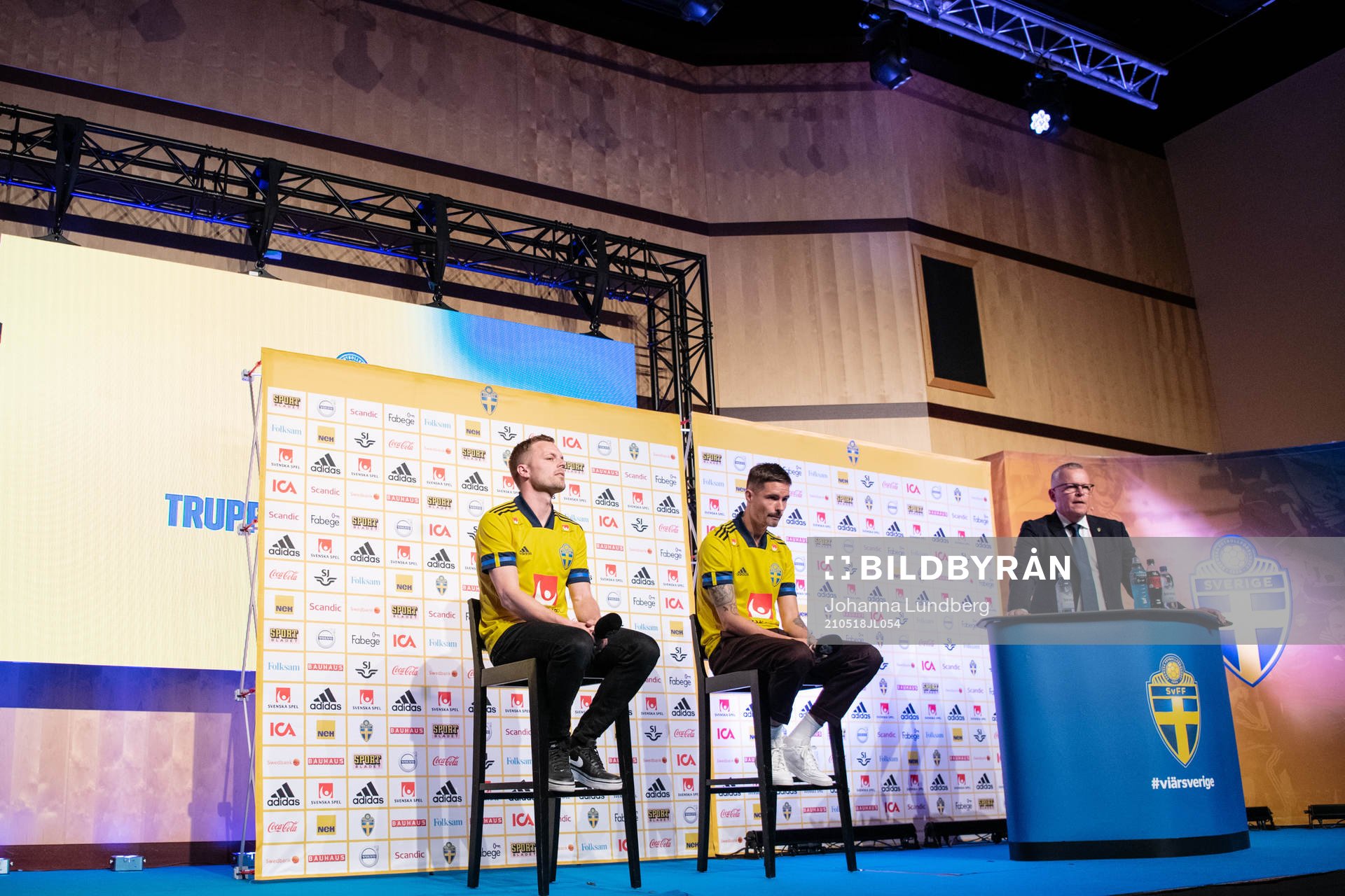 Sebastian Larsson, Mikael Lustig and Head coach Janne
