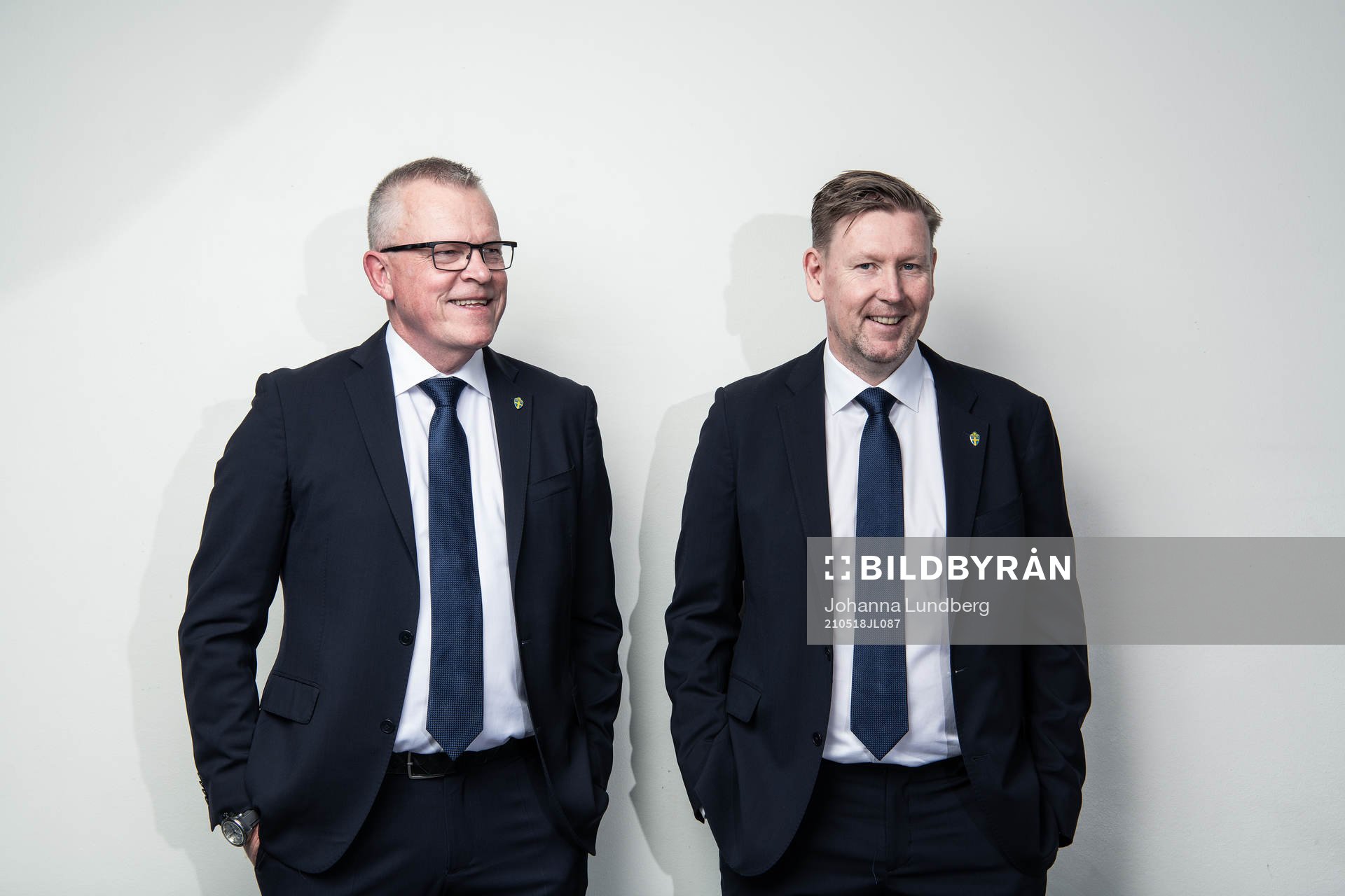 Janne Andersson, förbundskapten, och Peter Wettergren,