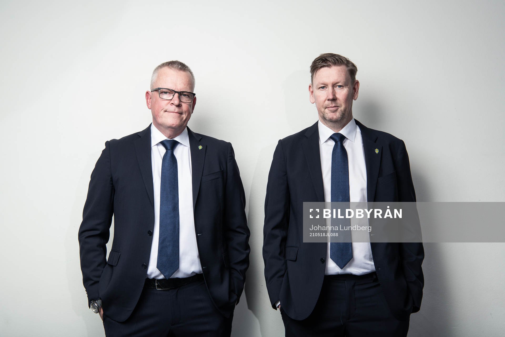 Janne Andersson, förbundskapten, och Peter Wettergren,