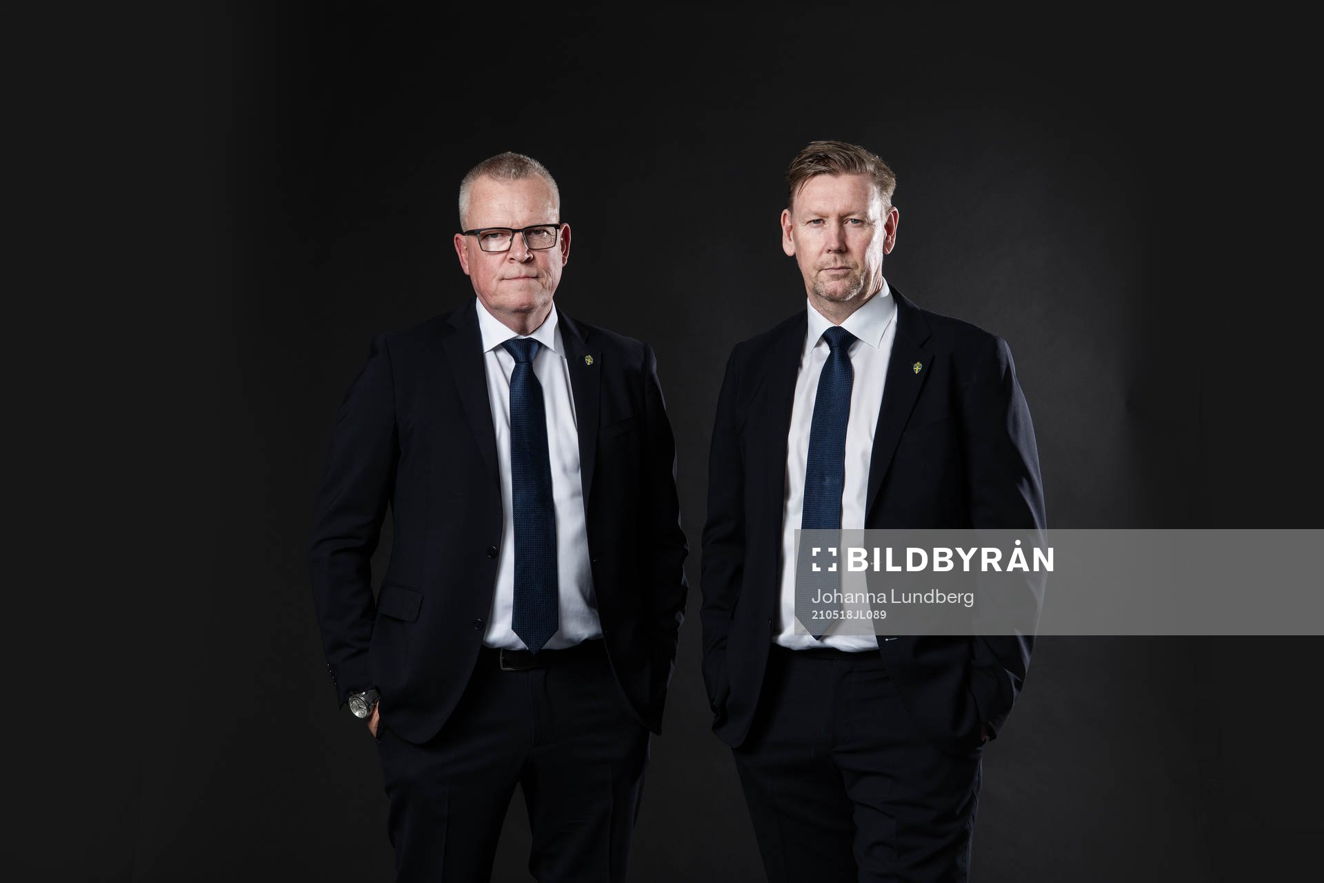 Janne Andersson, förbundskapten, och Peter Wettergren,
