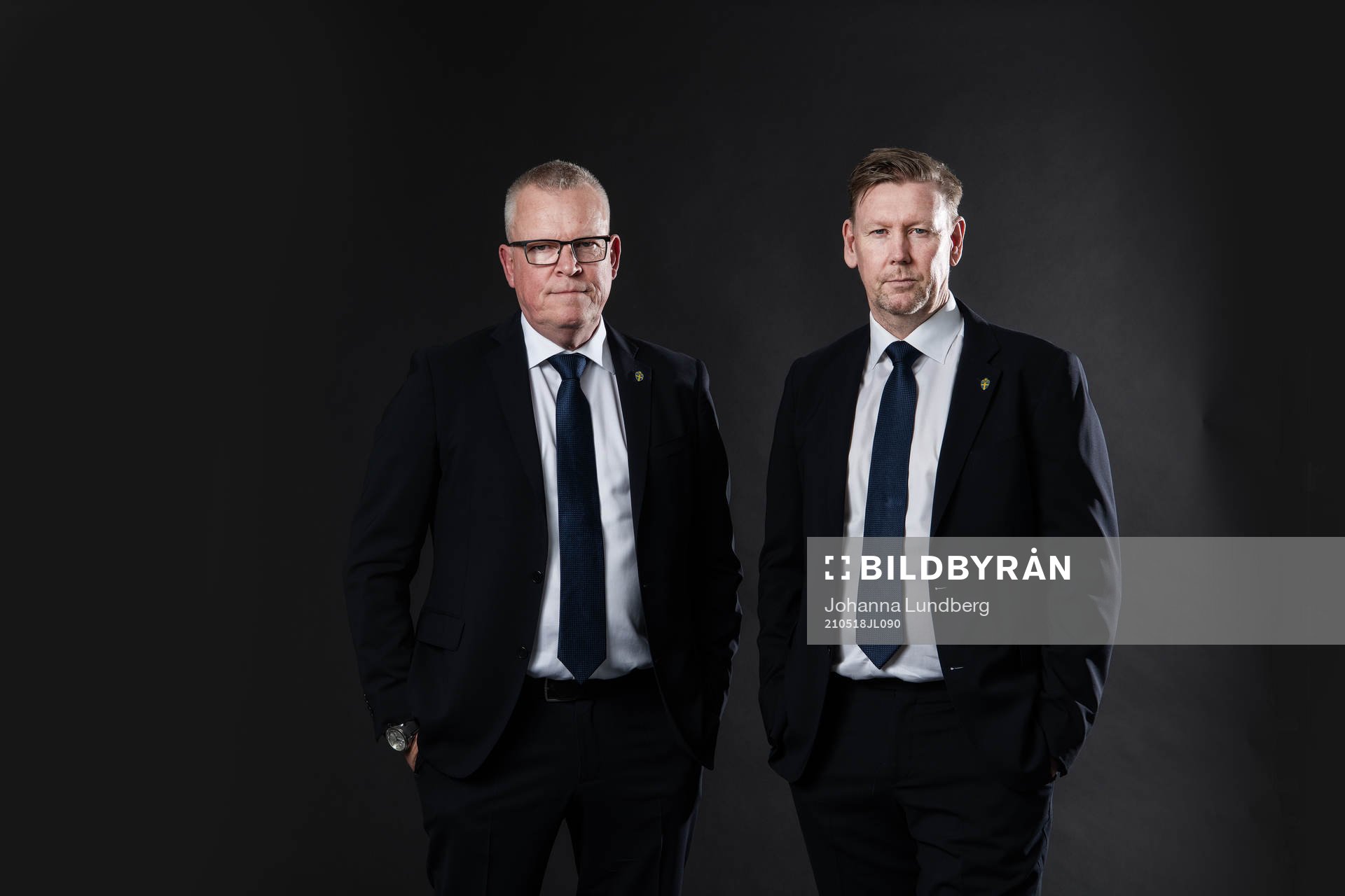 Janne Andersson, förbundskapten, och Peter Wettergren,