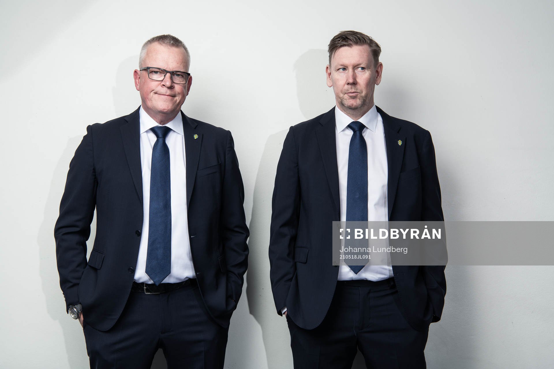Janne Andersson, förbundskapten, och Peter Wettergren,